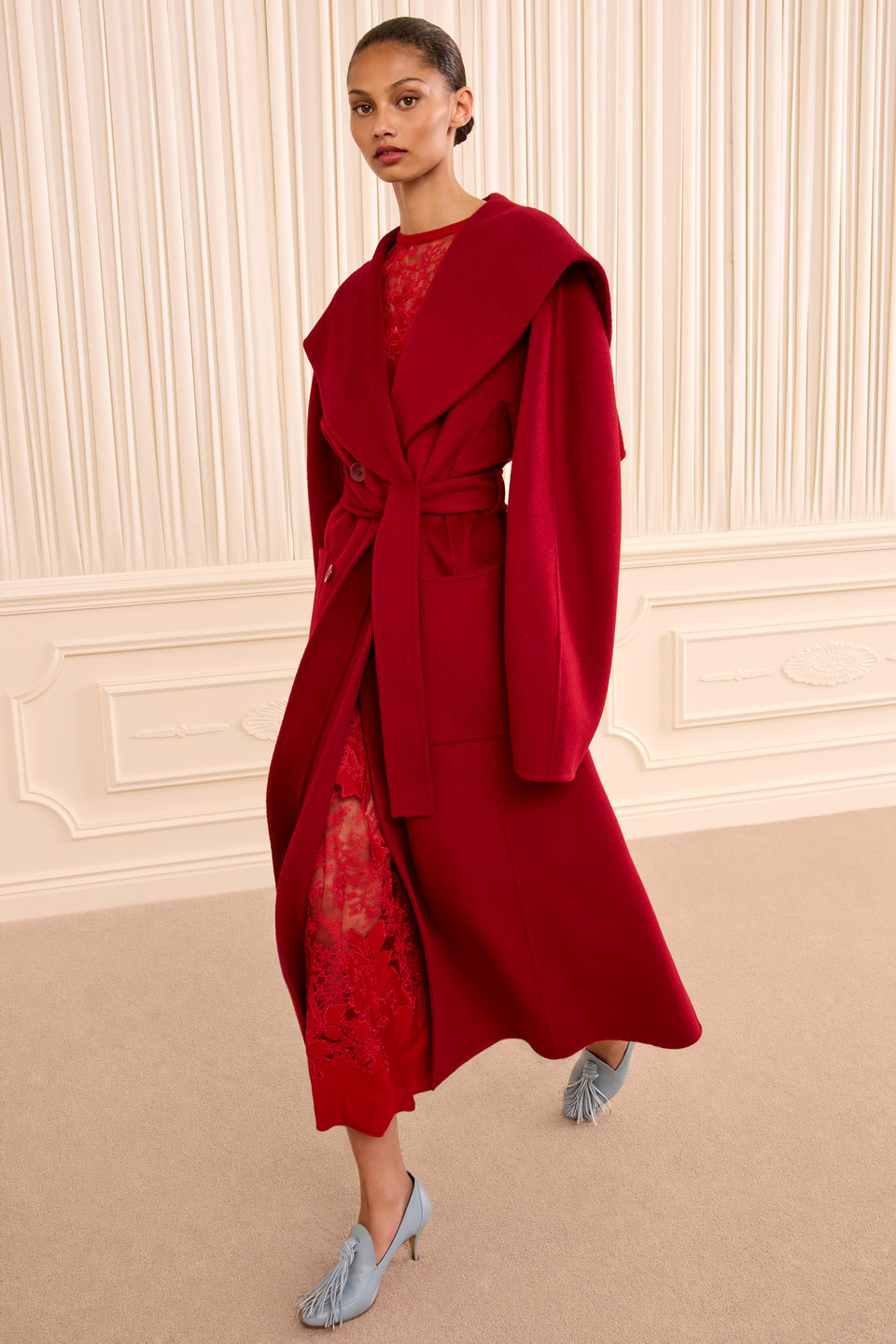 Rory Wool Coat - Cerise
