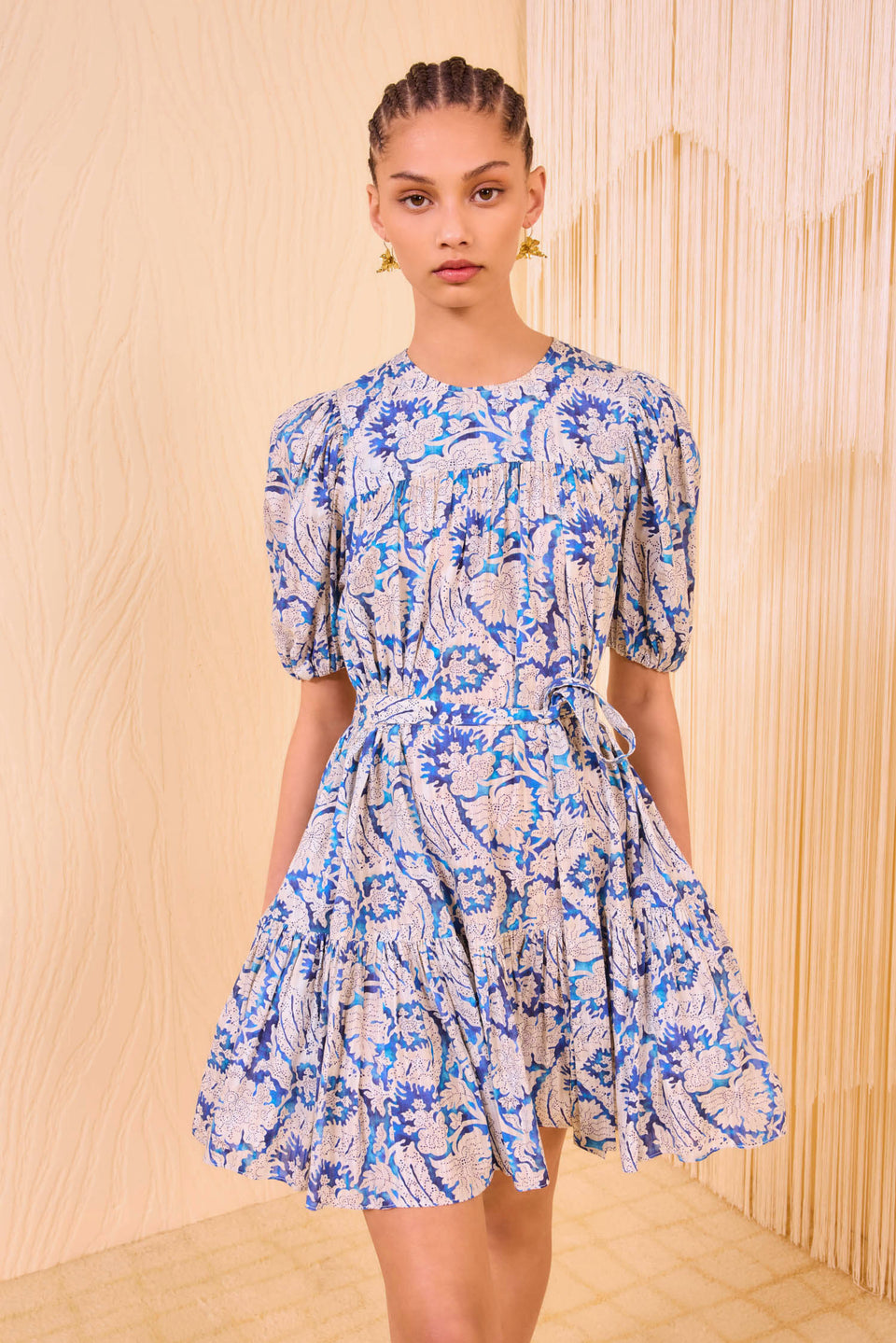 Rosalie Short Sleeve Mini Dress - Ciel