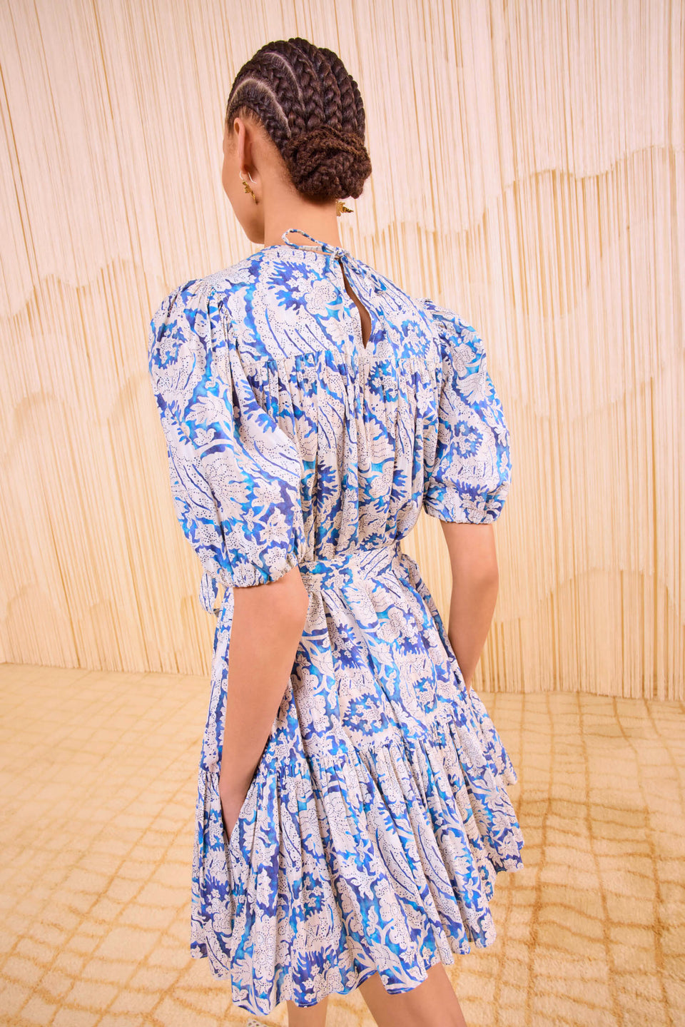Rosalie Short Sleeve Mini Dress - Ciel