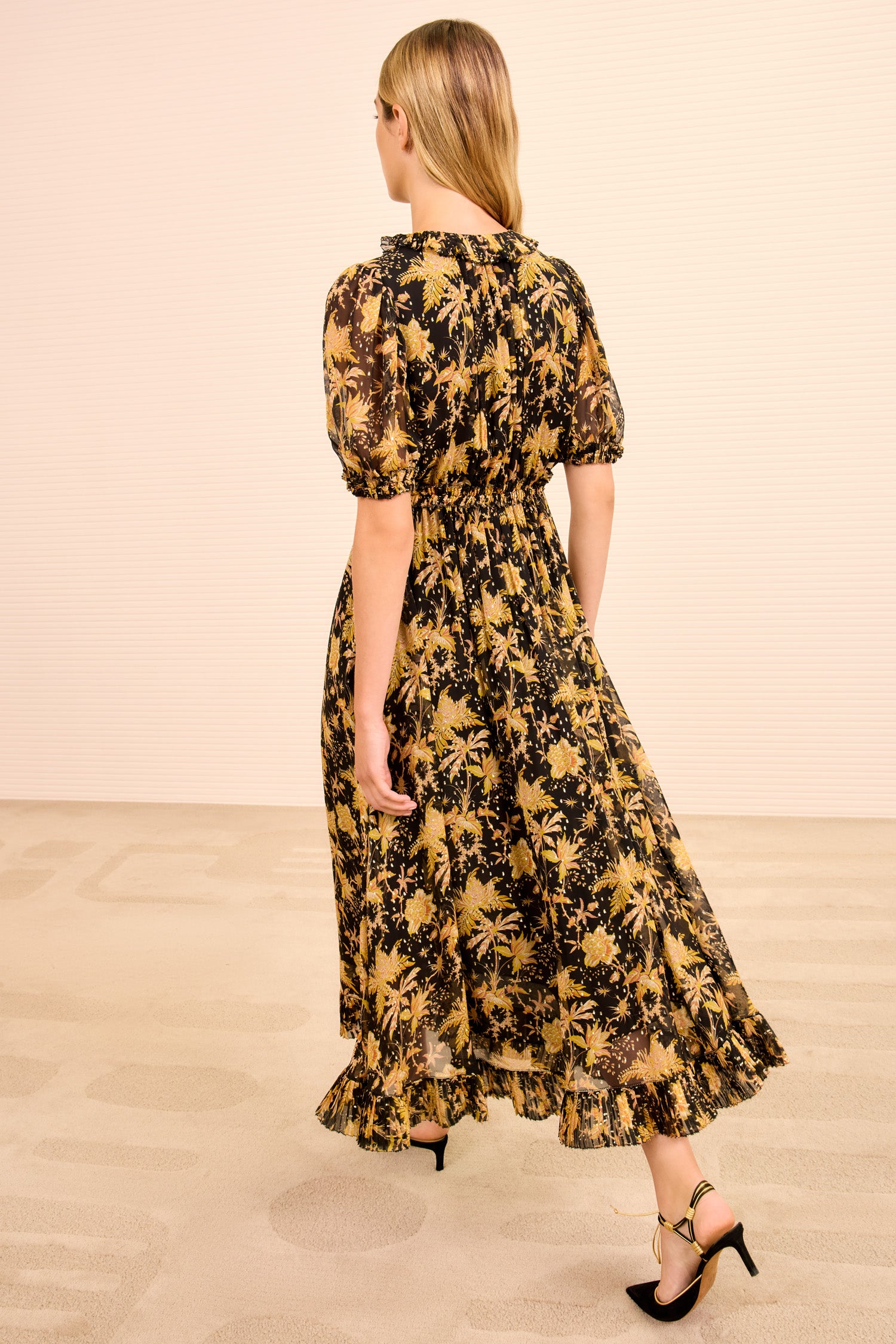 Rosamunde Puff Sleeve Dress - Forsythia