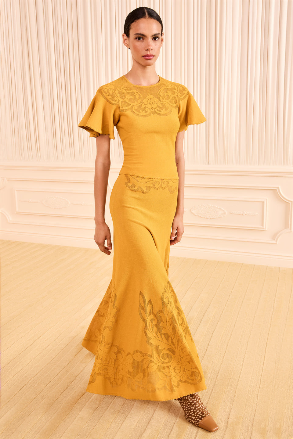 ⁣⁢Jupe midi Rosina en maille - Topaz⁤⁣
