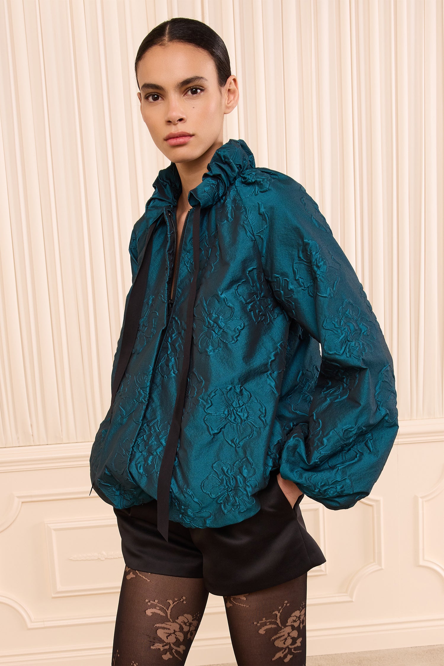 Ulla Johnson Roux Cloque Jacket - Beryl