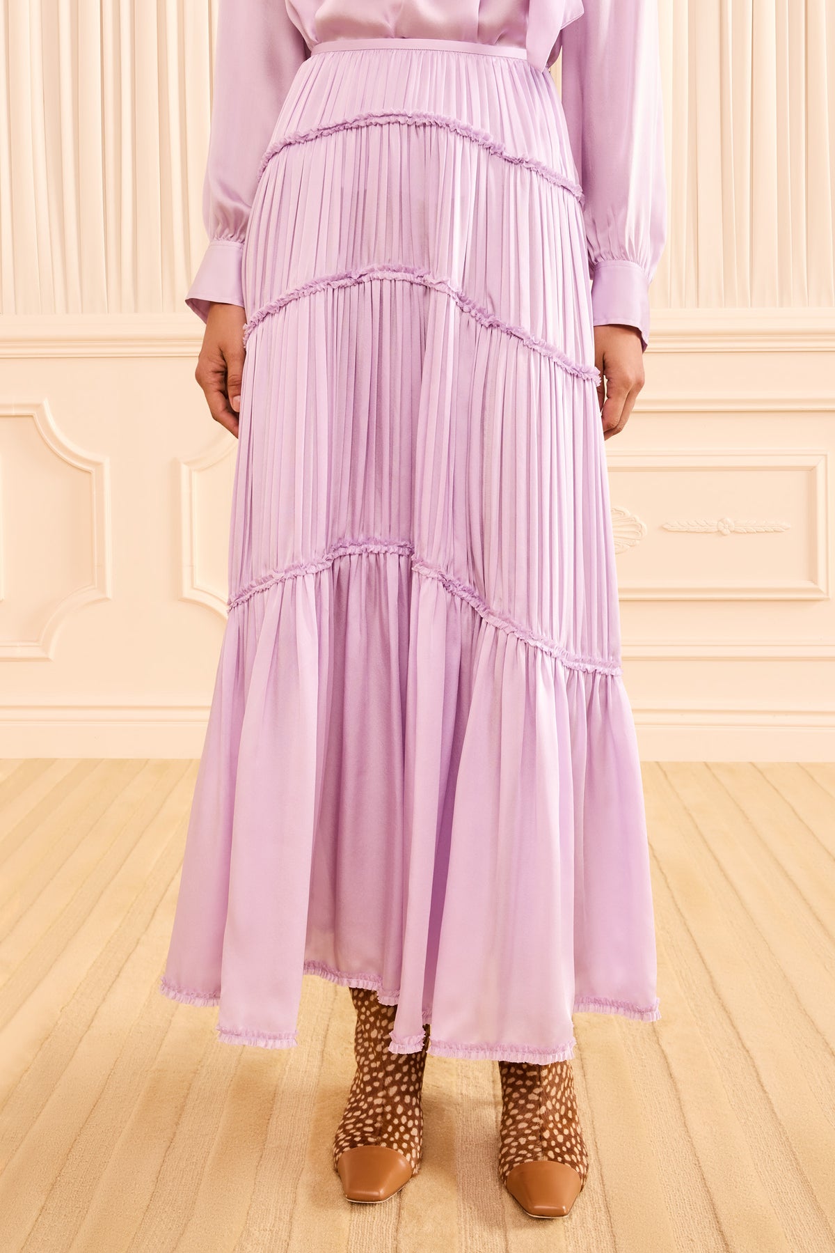 ⁣⁢Samira gonna midi - glicine⁤⁣