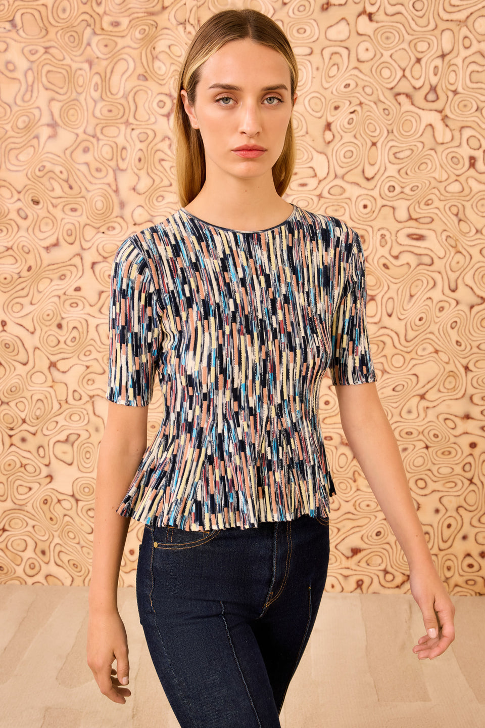 Samira Mulitcolor SS Top - Oasis