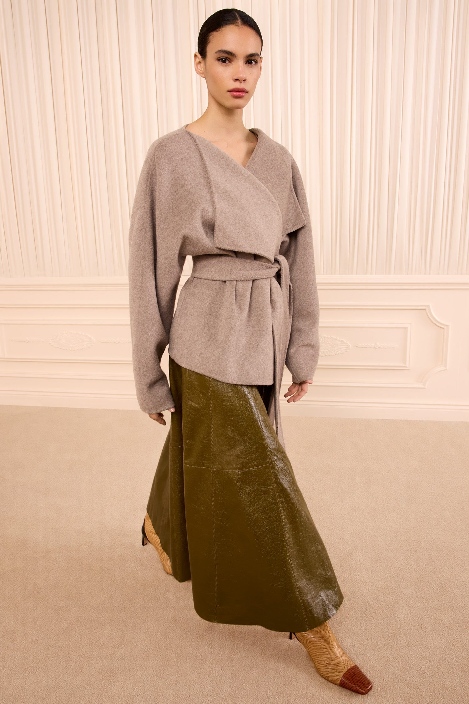 Sasha Wool Coat - Dove Melange