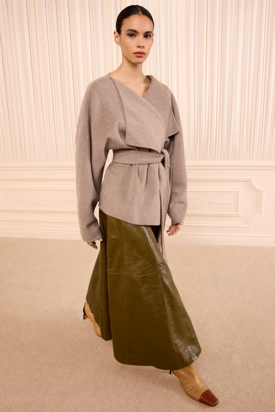 Sasha Wool Coat - Dove Melange