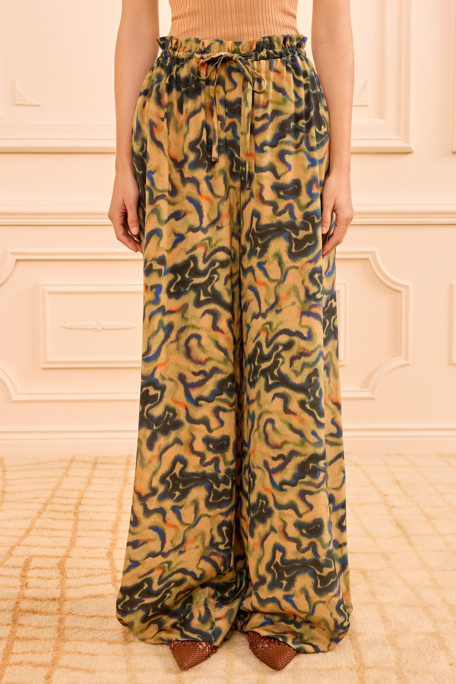 Ulla Johnson Sawyer Silk Pant - Geode