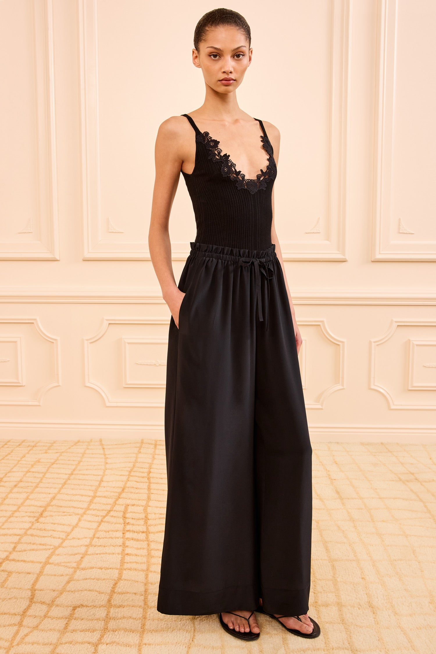 Sawyer Silk Pant - Noir