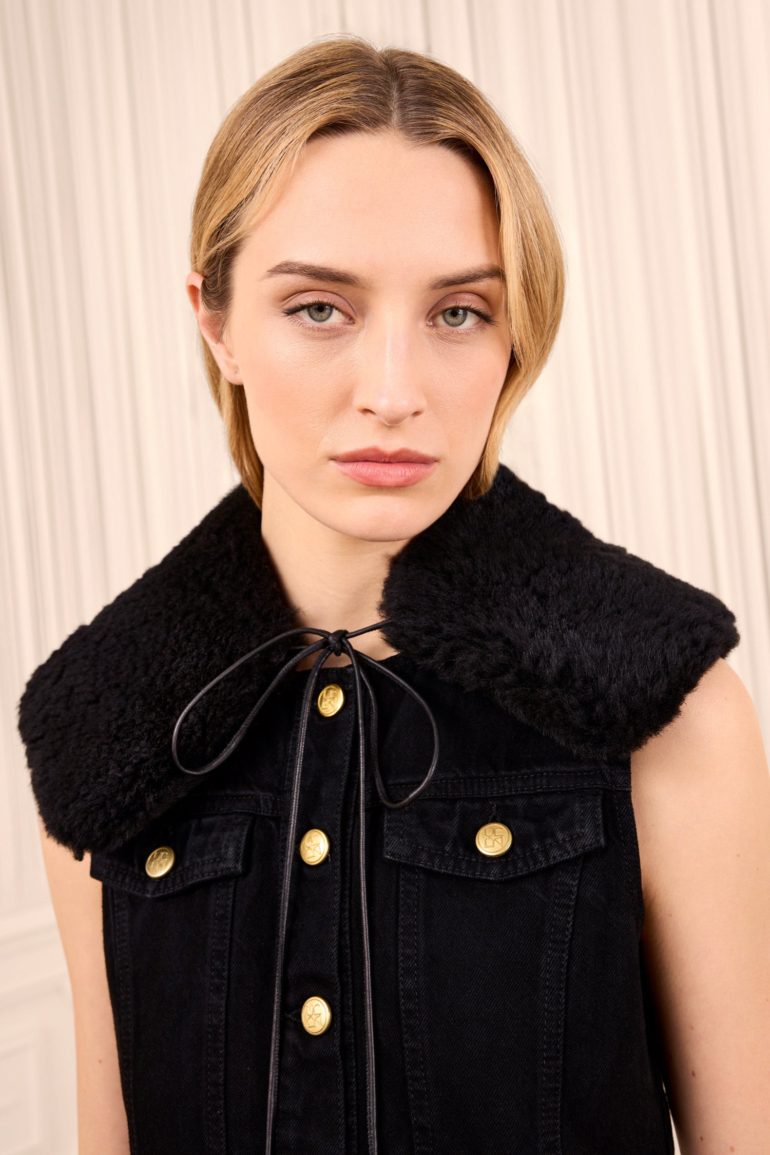 Shearling Collar - Noir