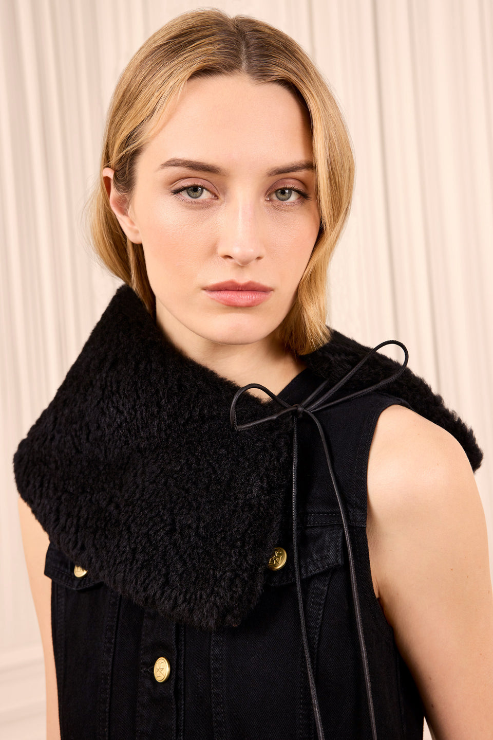 Shearling Collar - Noir