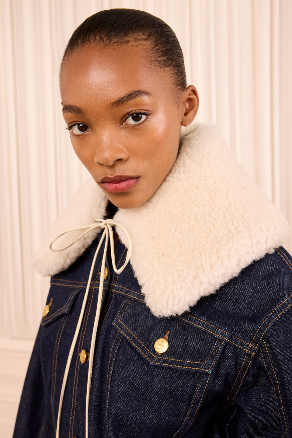 Shearling Collar - Pearl