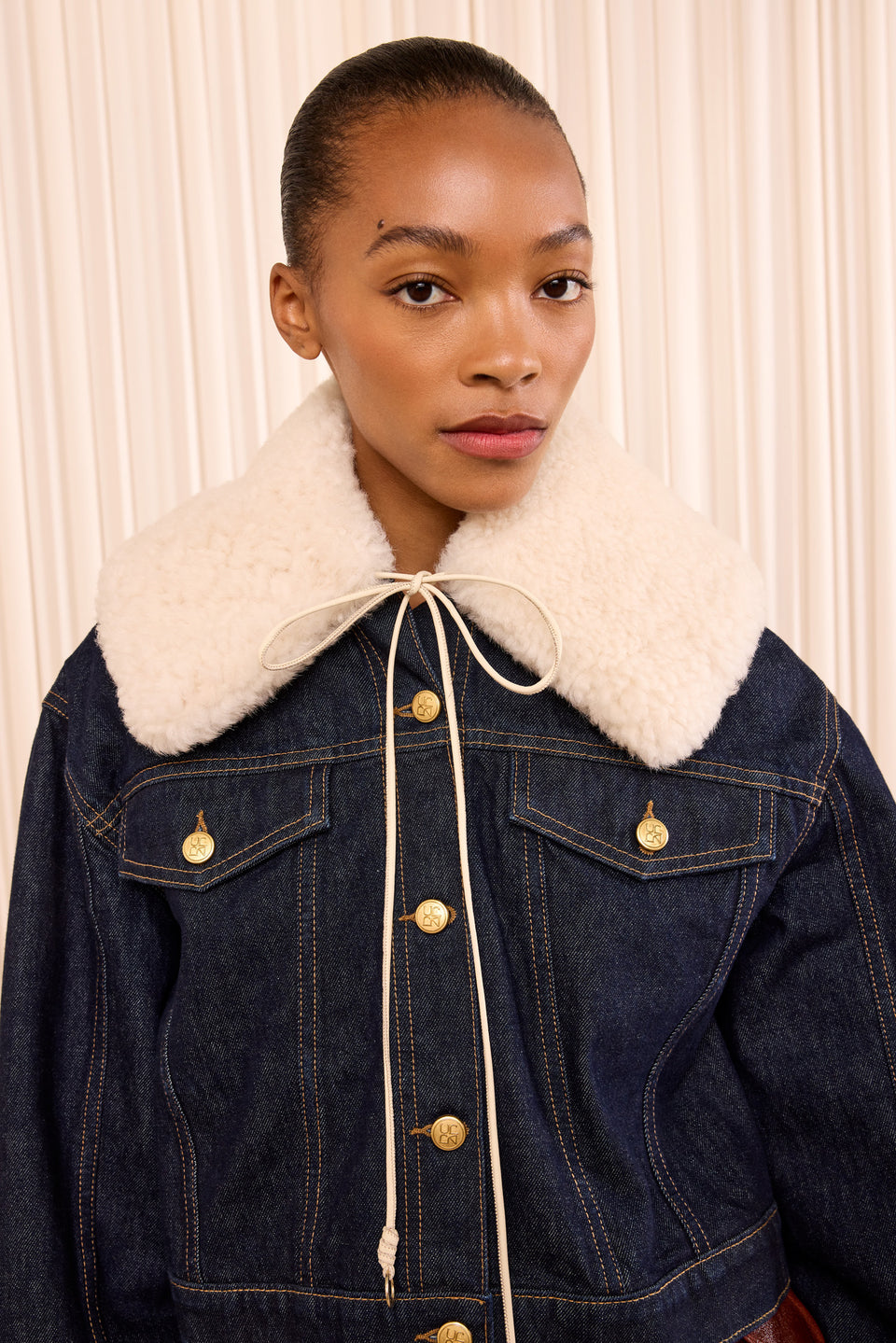 Shearling Collar - Pearl