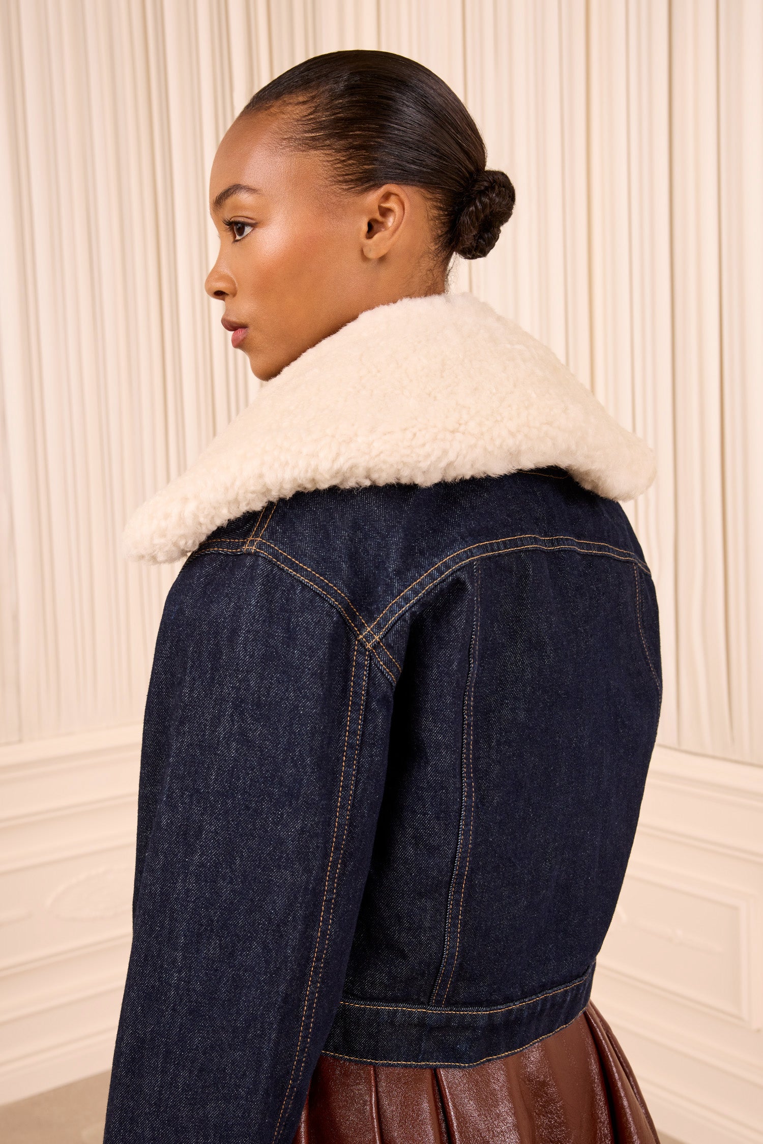 Ulla Johnson Shearling Collar - Pearl