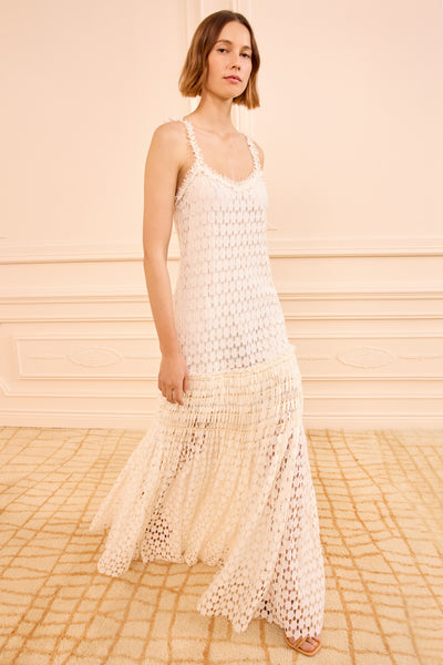 ワンピース yilon SS CLASSIC GILET DRESS / IVORY DRESSES – YILON