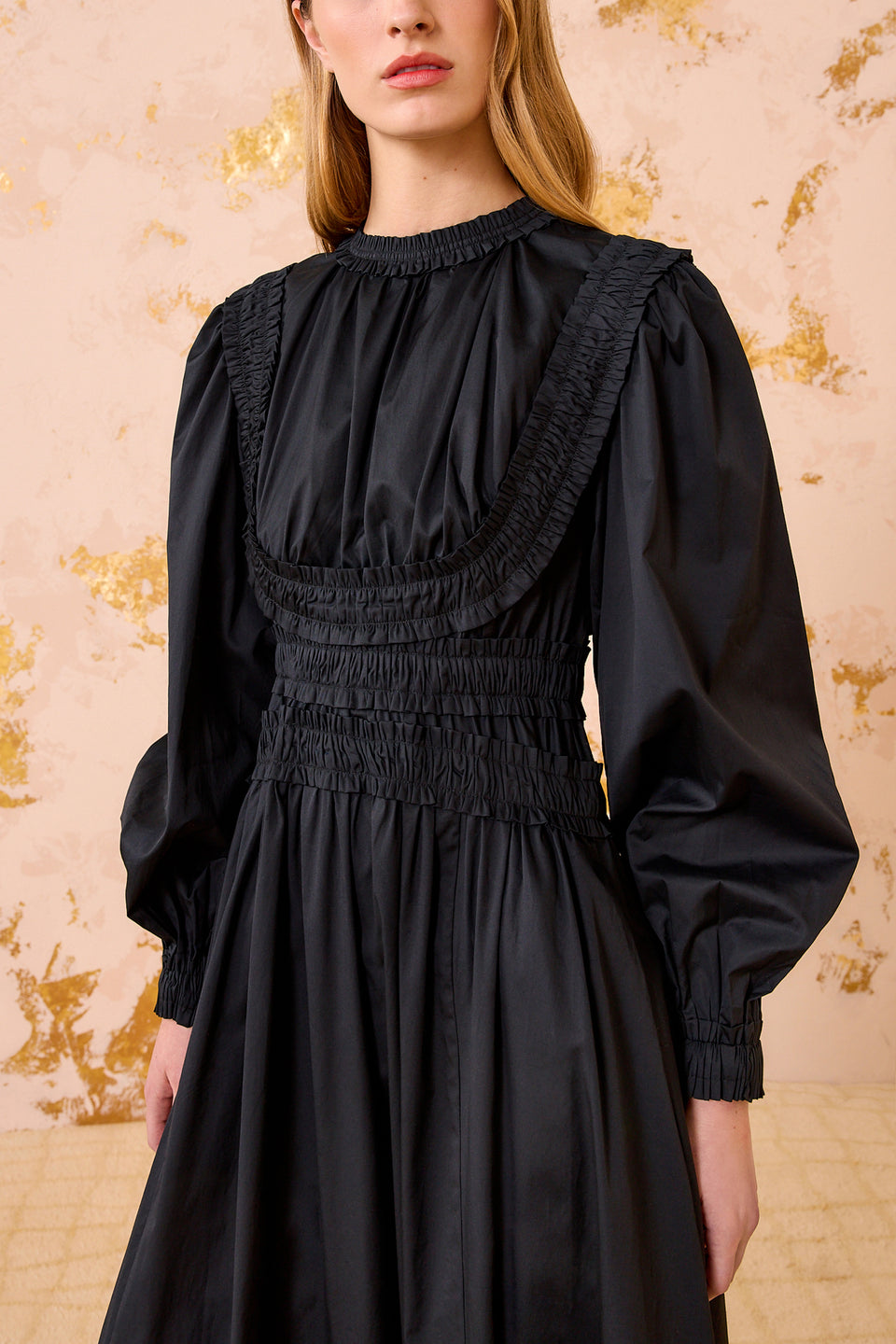 Skye Cotton Long Dress - Noir