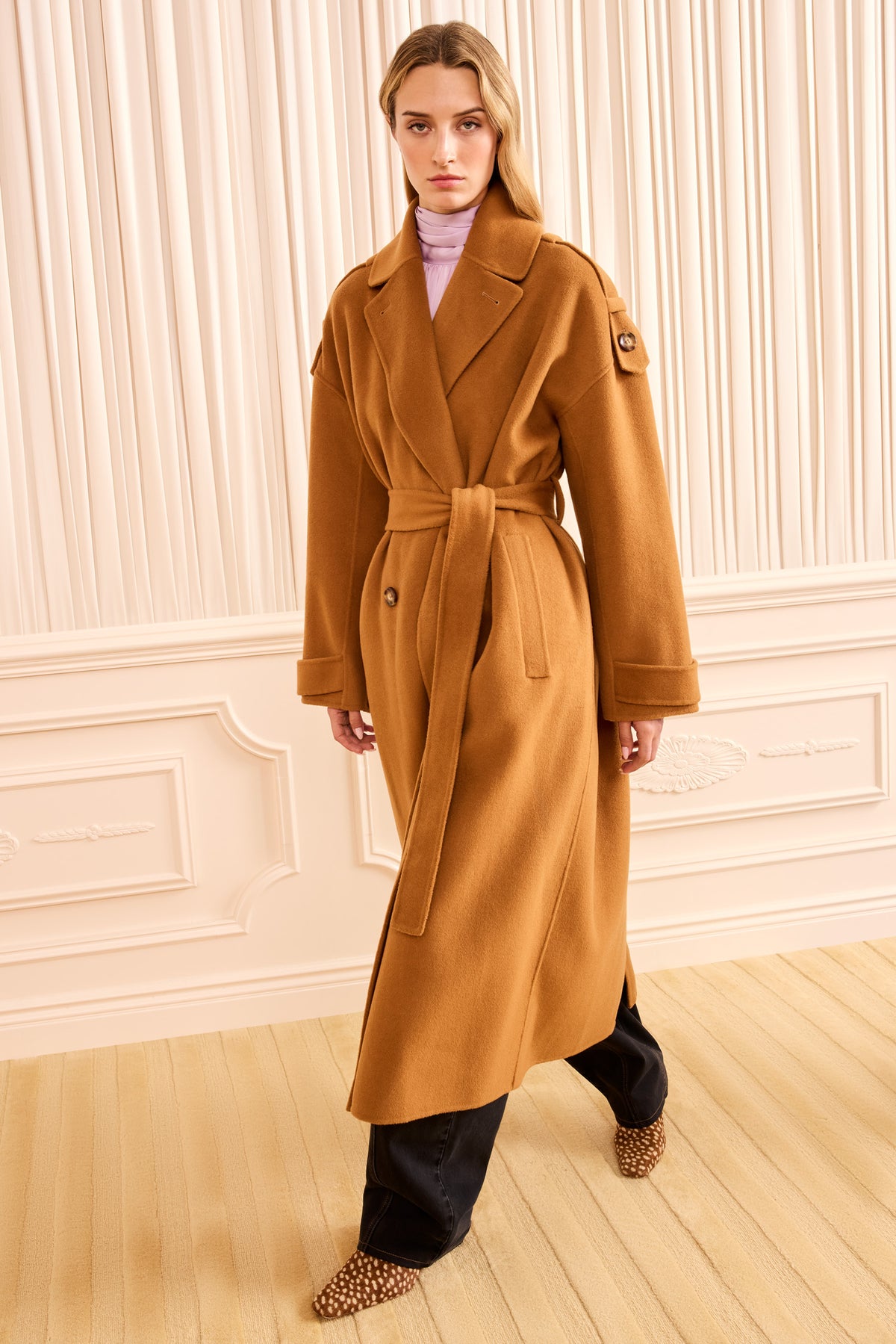 Solane Belted Trench Coat - Sandstone