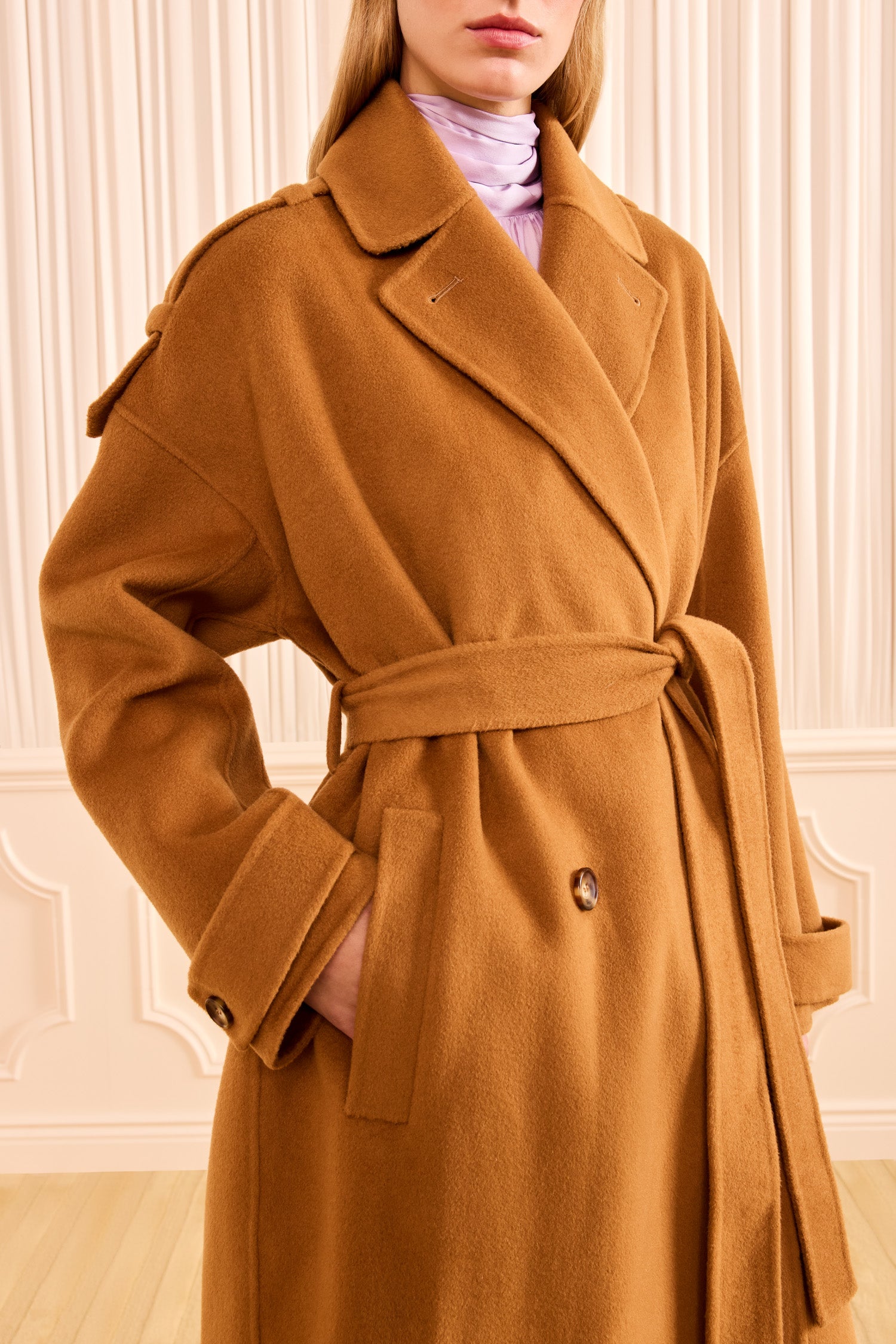 Ulla Johnson Solane Belted Trench Coat - Sandstone
