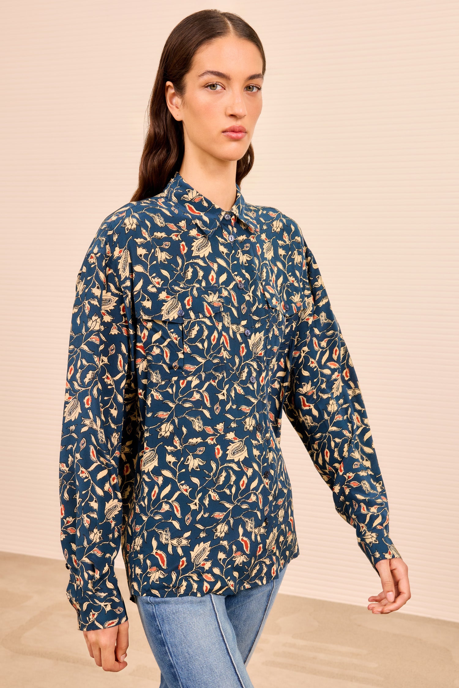 Soren Long Sleeve Shirt Midnight Garden