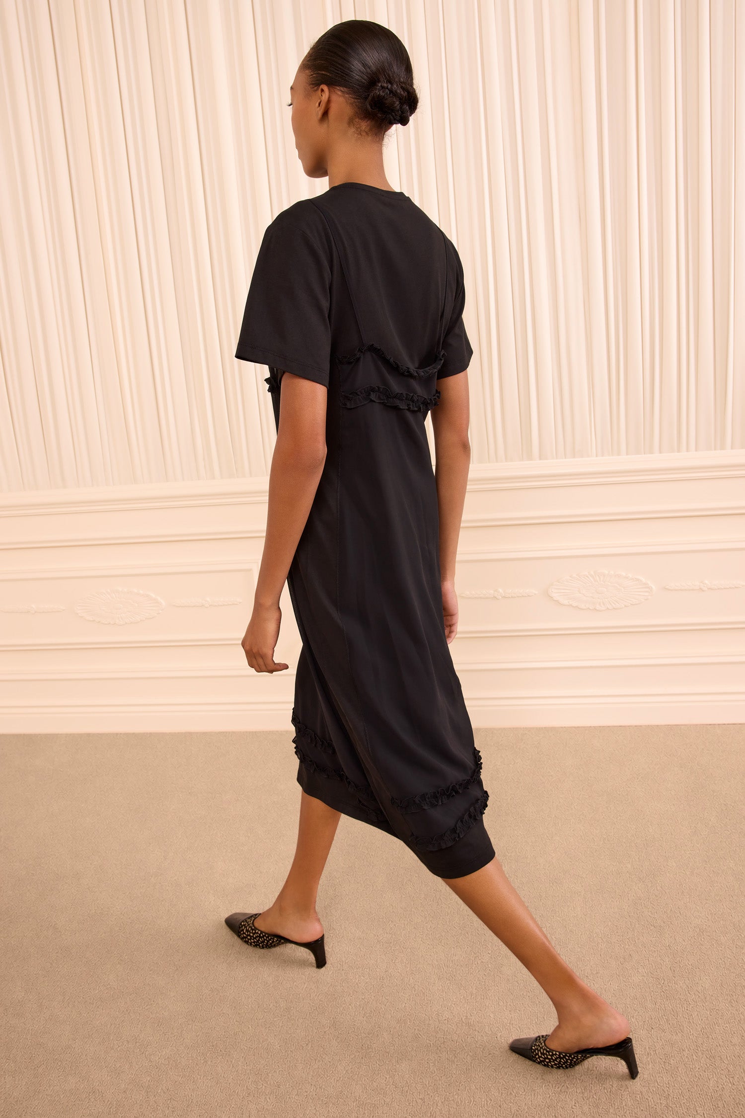 Tallis Cotton Dress - Noir