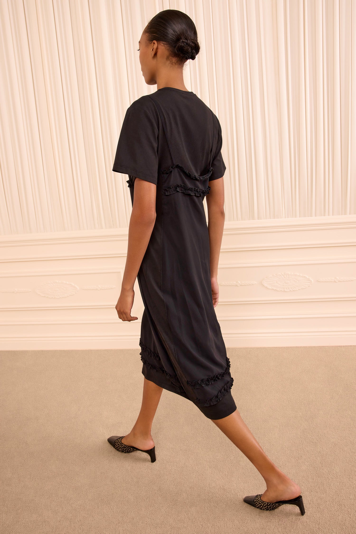 Tallis Cotton Dress - Noir