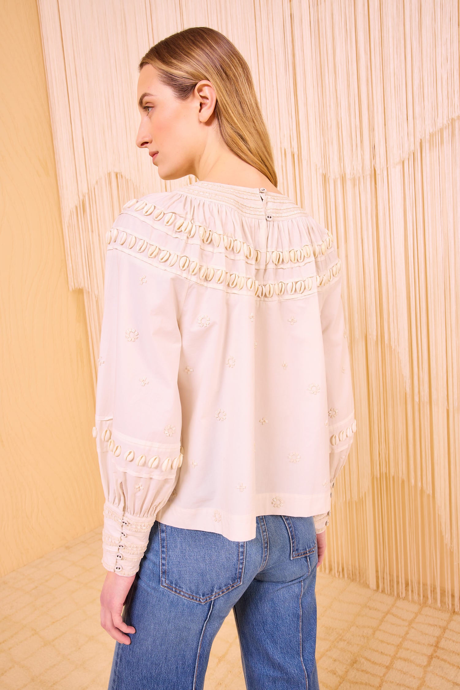 Ulla Johnson Tana Blouse - Cowrie