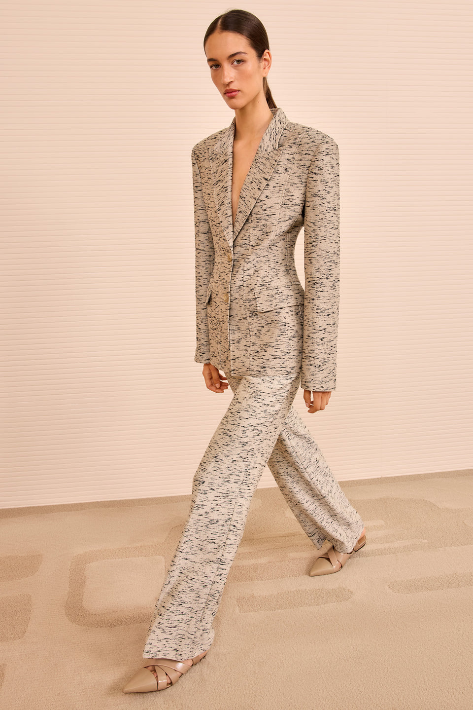 Tess Single Breasted Jacket - Flax