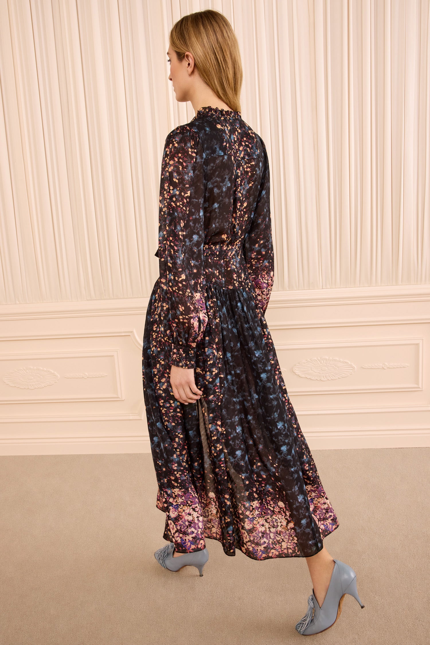 Ulla Johnson Tessa Long Sleeve Silk Dress - Eclipse