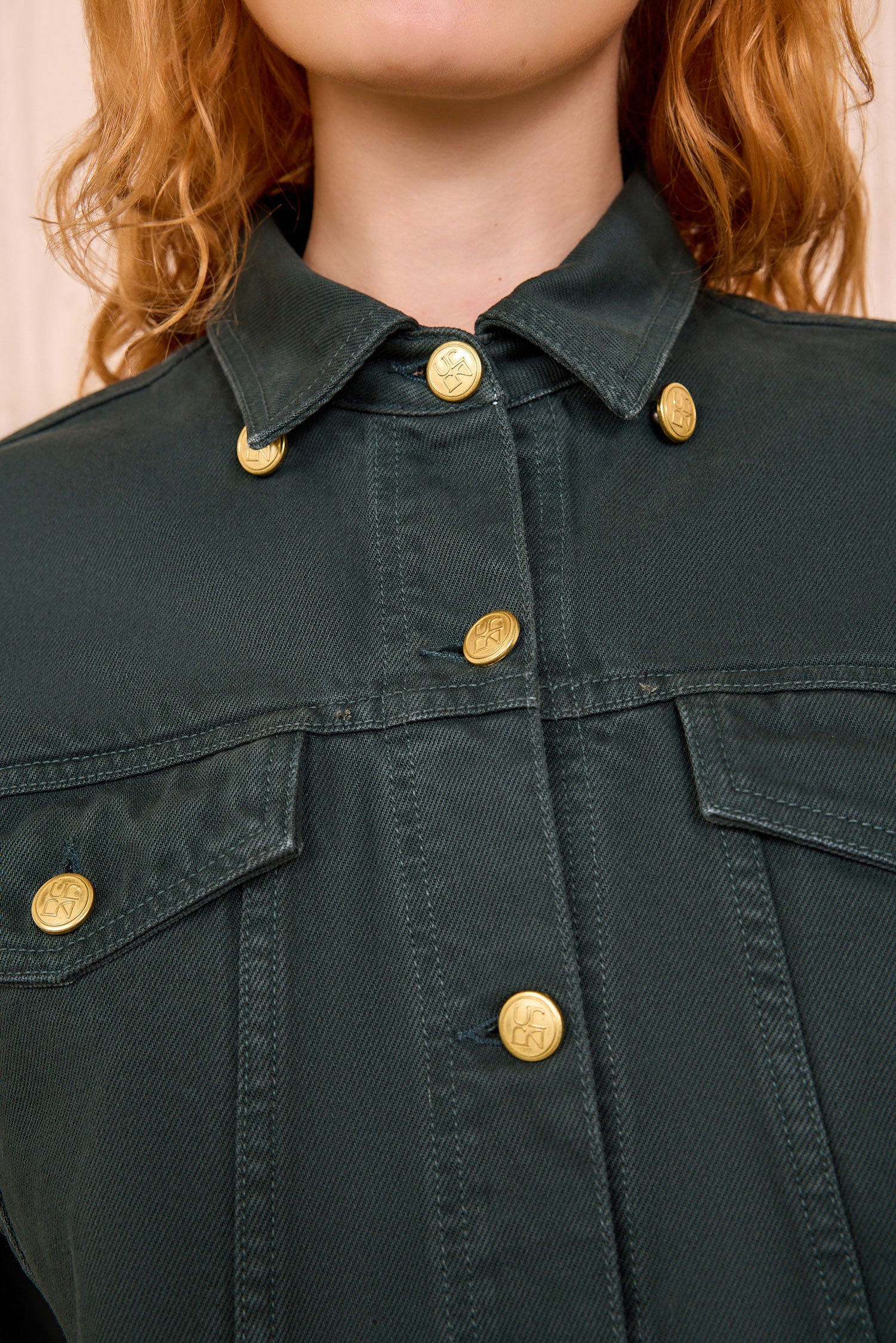 The Agata Denim Cape Jacket - Hunter