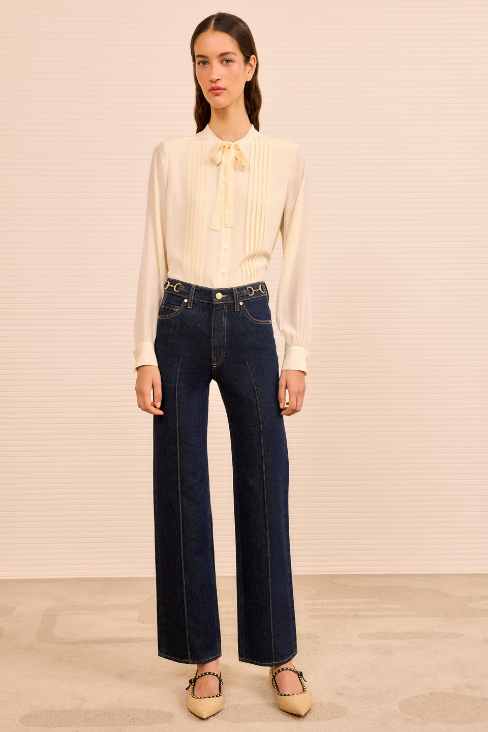 The Agatha Straight Leg Pintuck Jean - Tigris