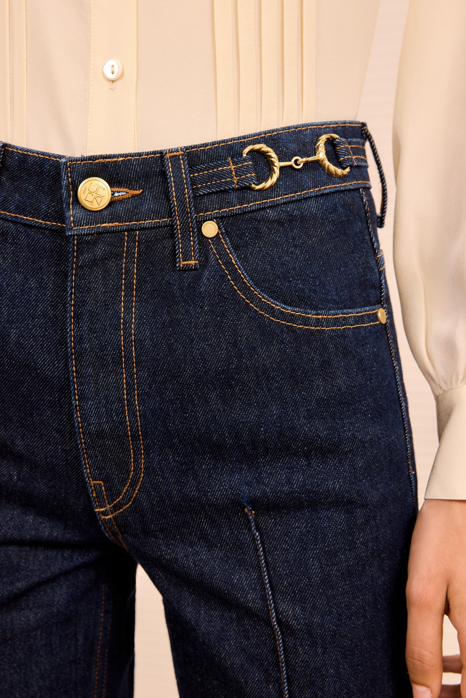 Ulla Johnson The Agatha Straight Leg Pintuck Jean - Tigris