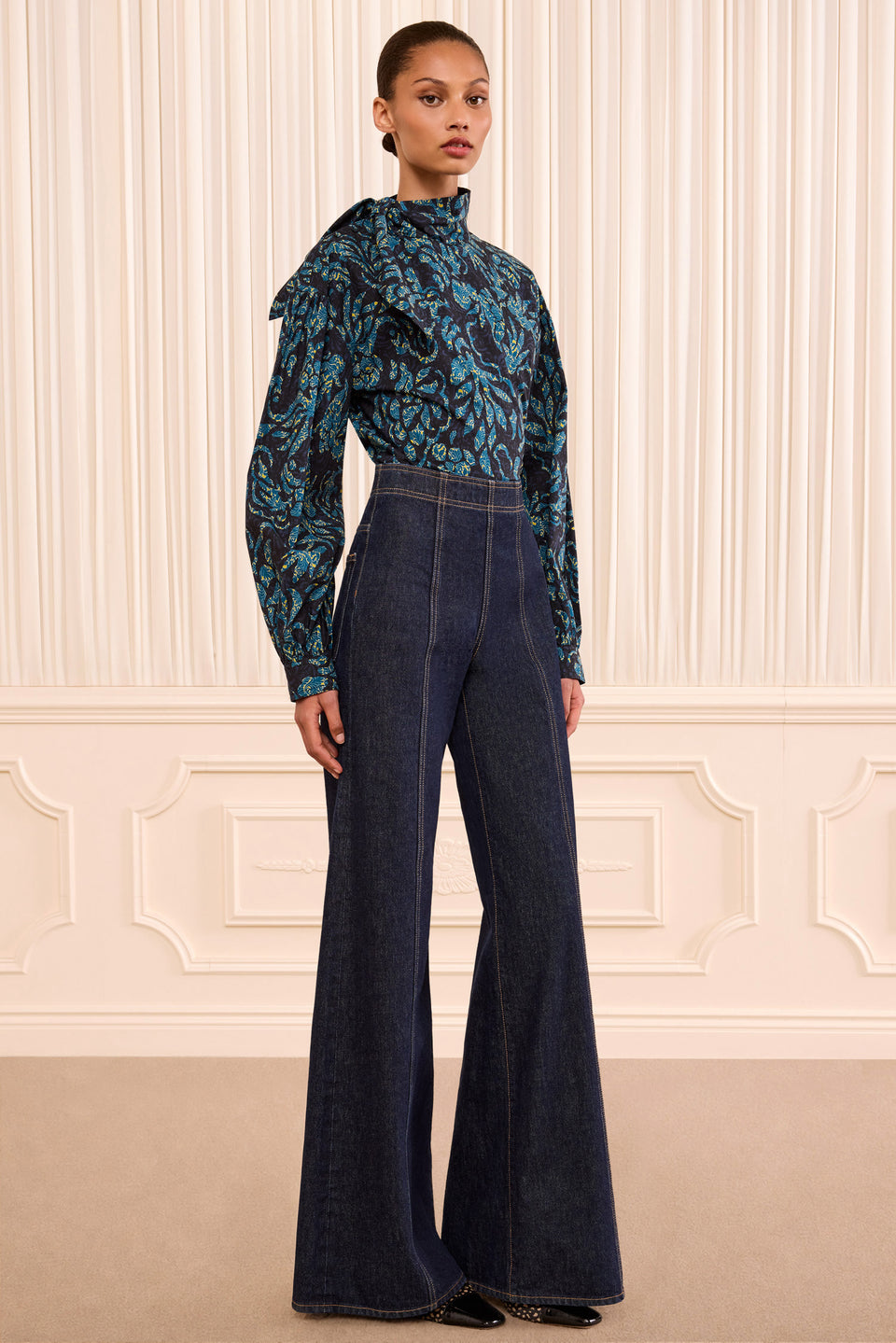 The Bianca Wide Leg Seamed Jean - Tigris