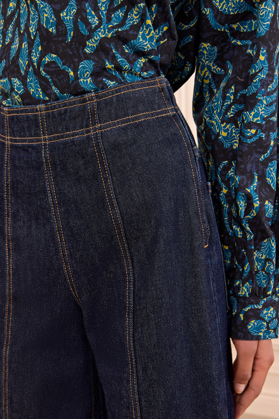 The Bianca Wide Leg Seamed Jean - Tigris