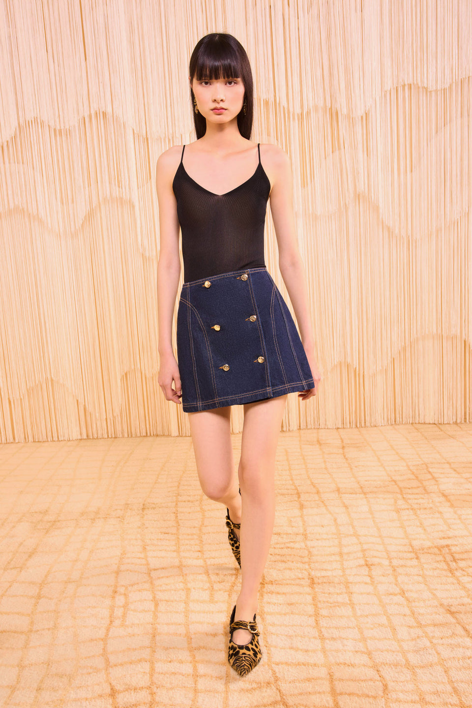 The Clara Mini Denim Skirt - Tigris
