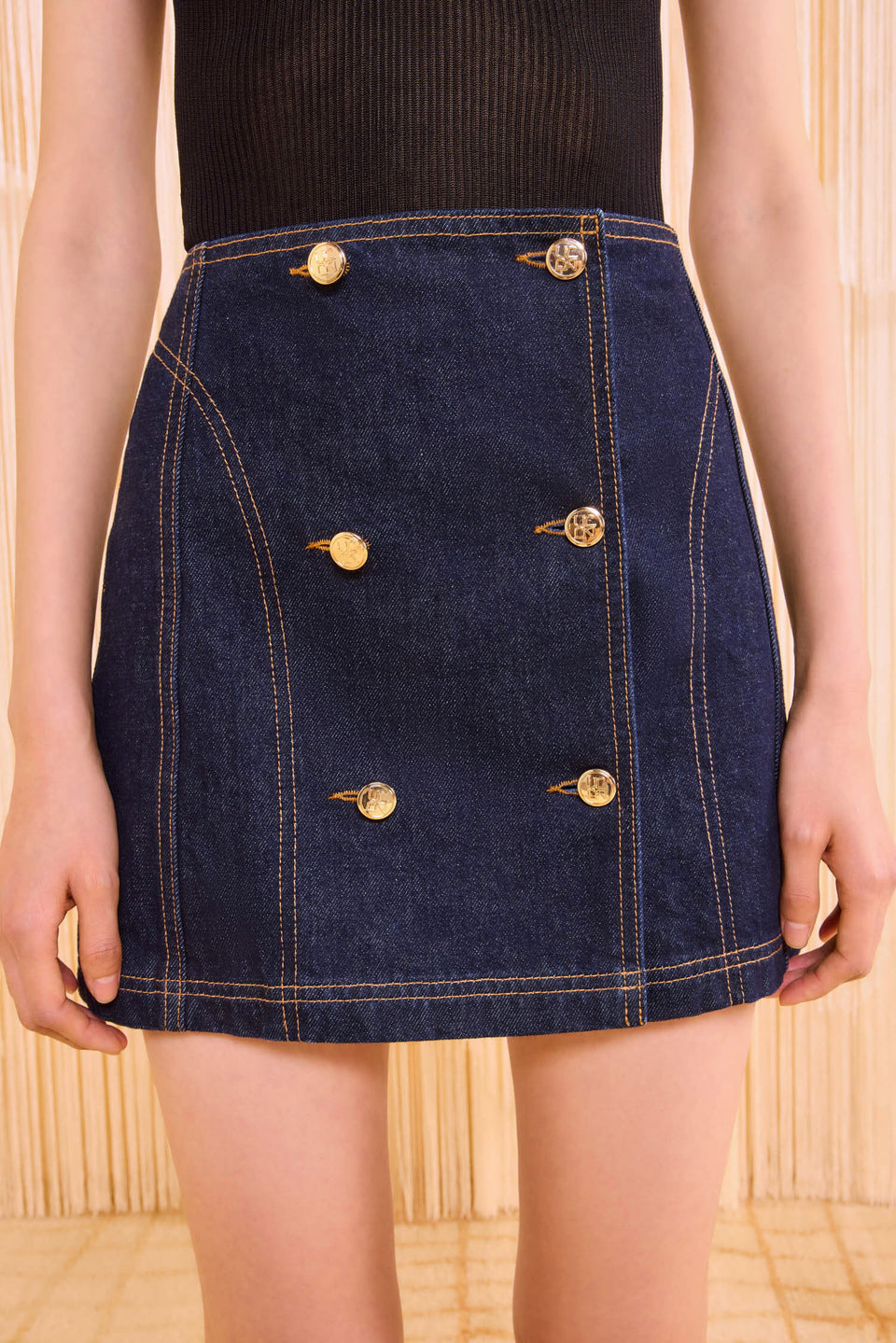 The Clara Mini Denim Skirt - Tigris