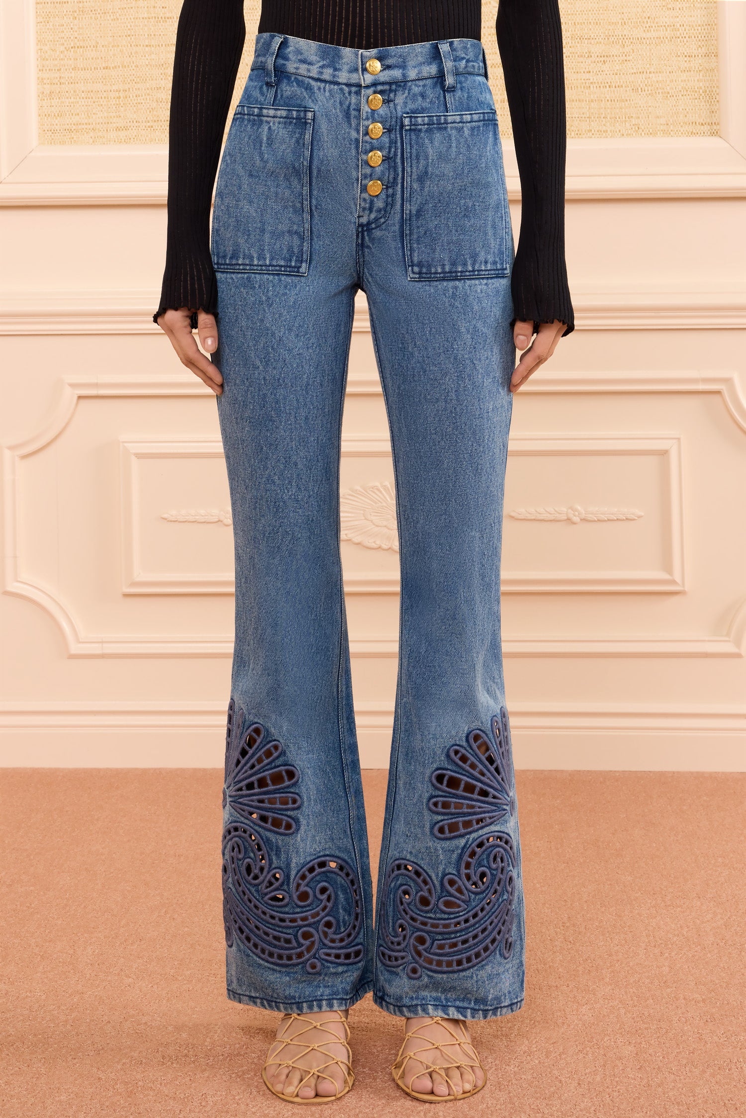 Ulla Johnson The Lou Jean with Eyelet - River