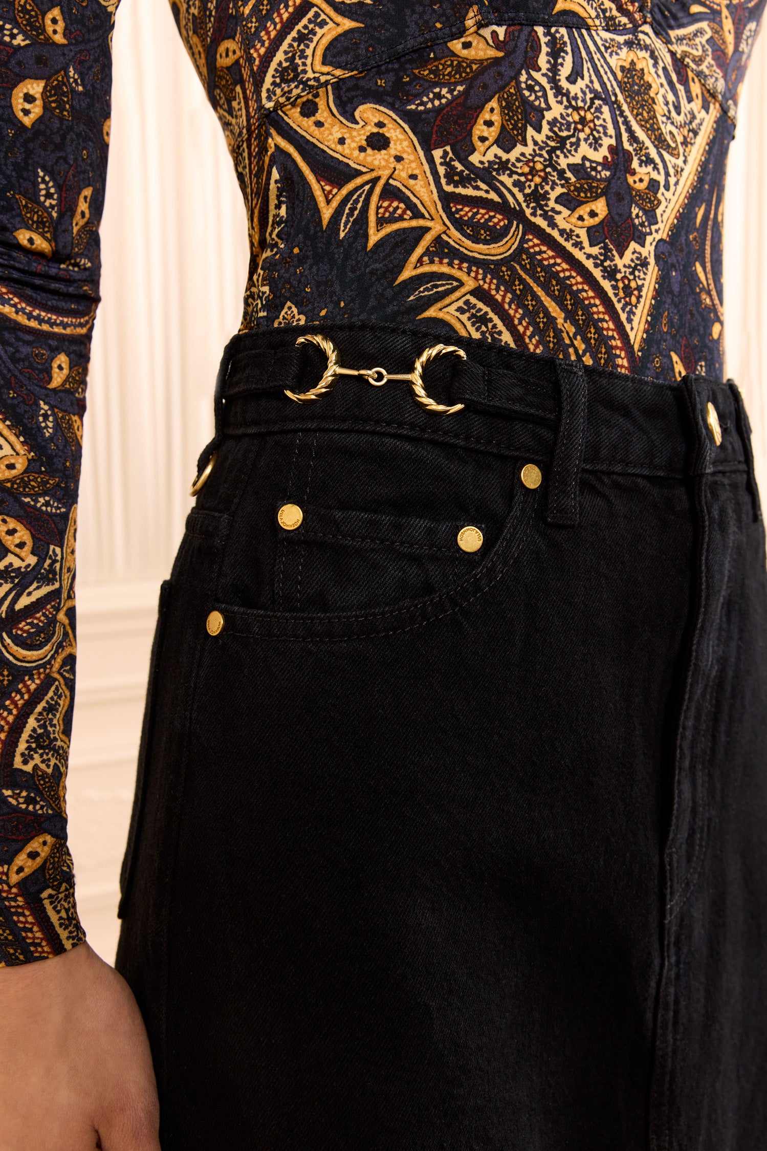 Ulla Johnson The Madelyn Denim Skirt - Noir
