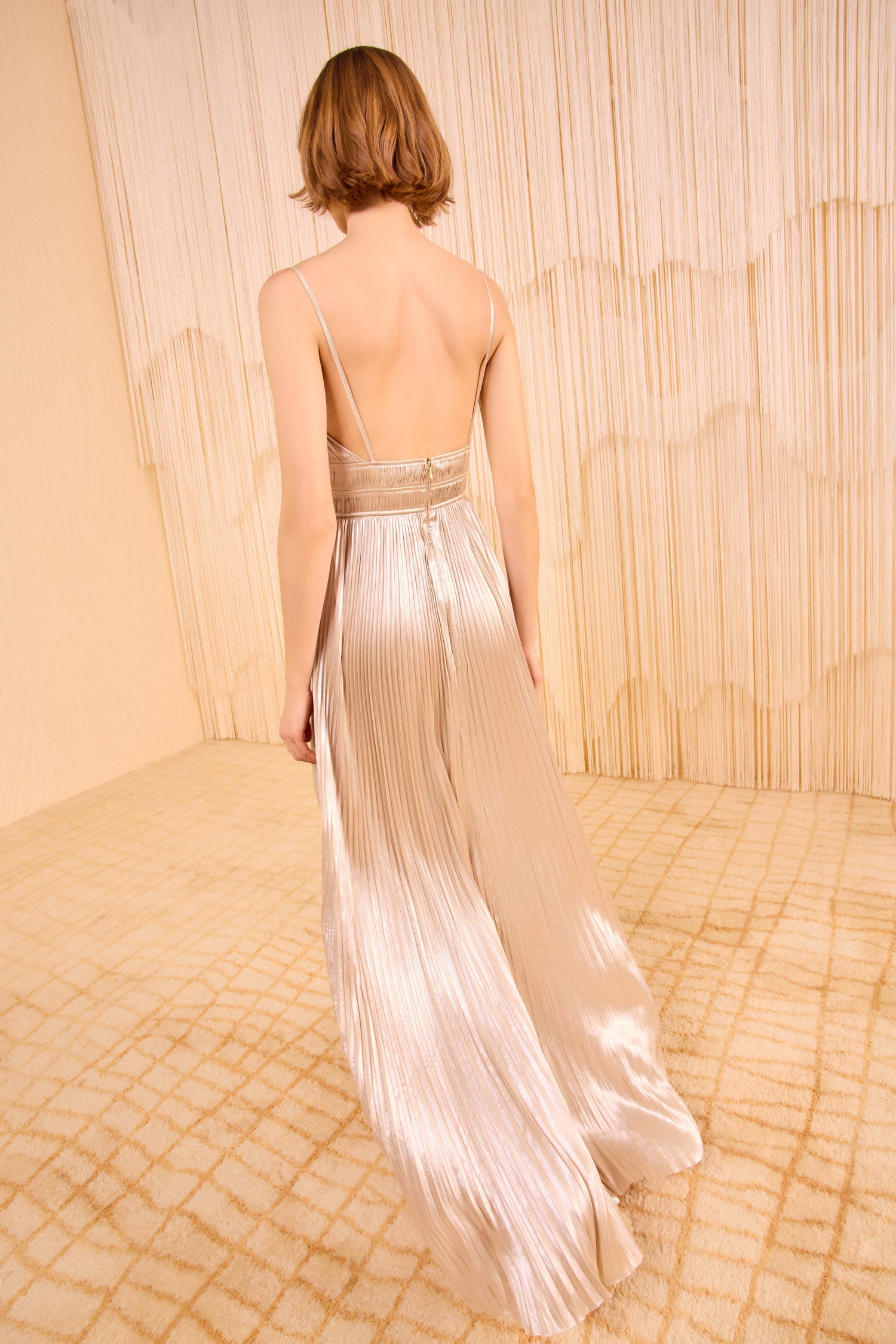 The Reine Pleated Gown - Opal