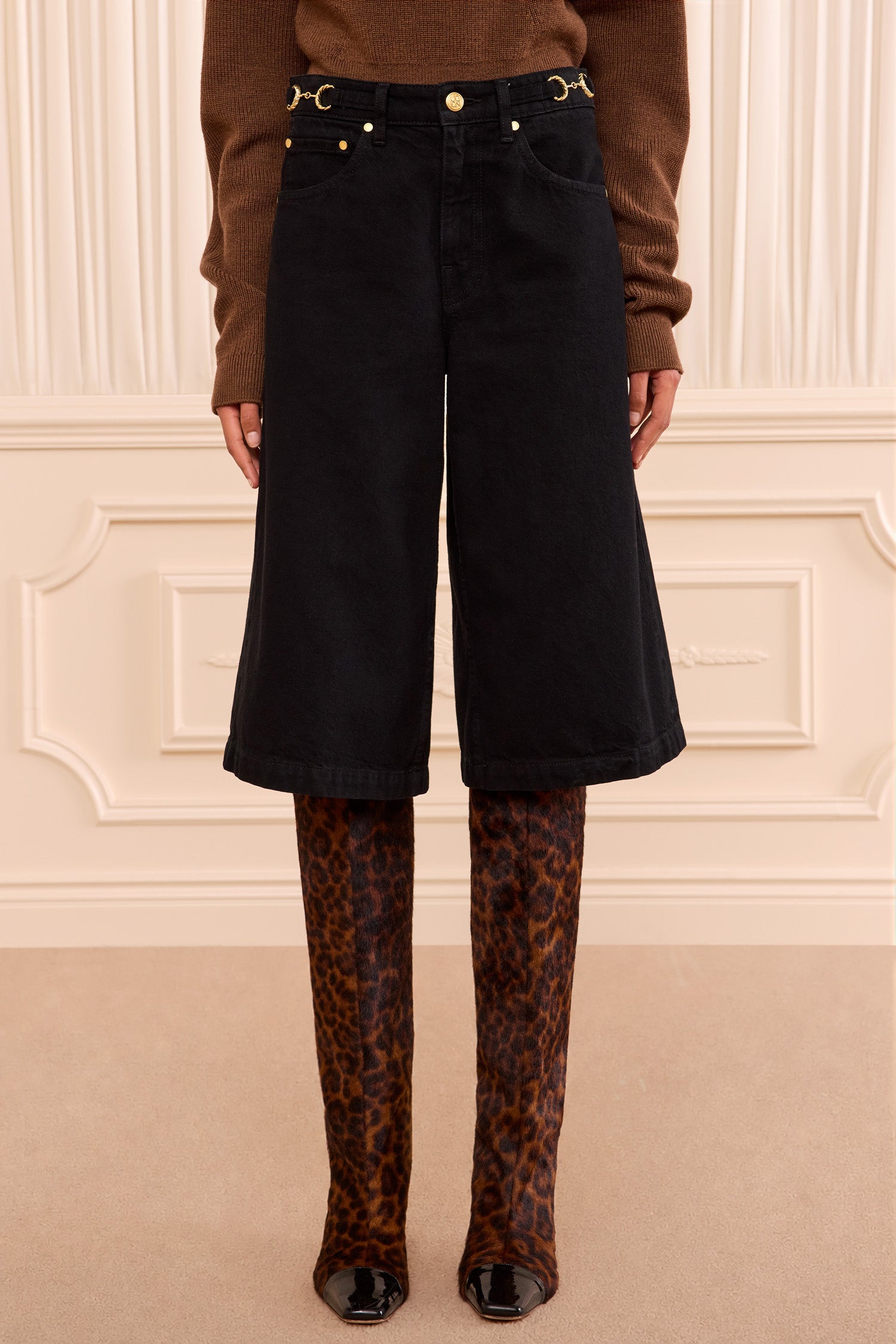 The Rowan Denim Culotte - Noir