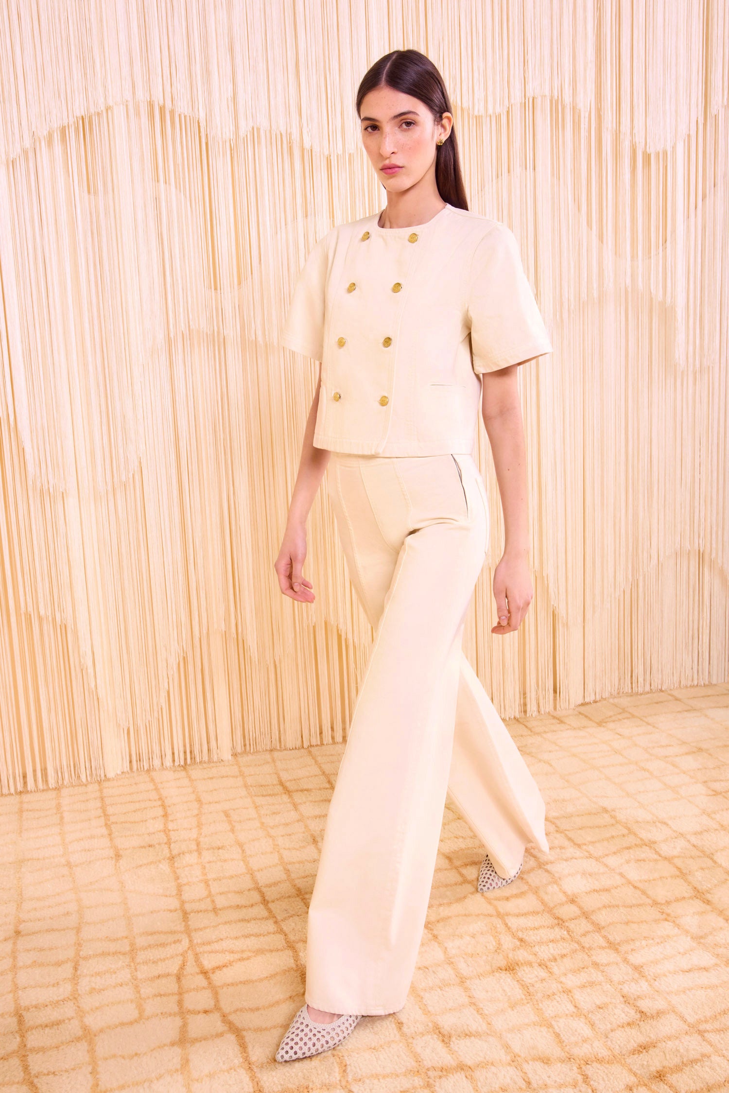 Ulla Johnson The Serge Short Sleeve Jacket - Birch