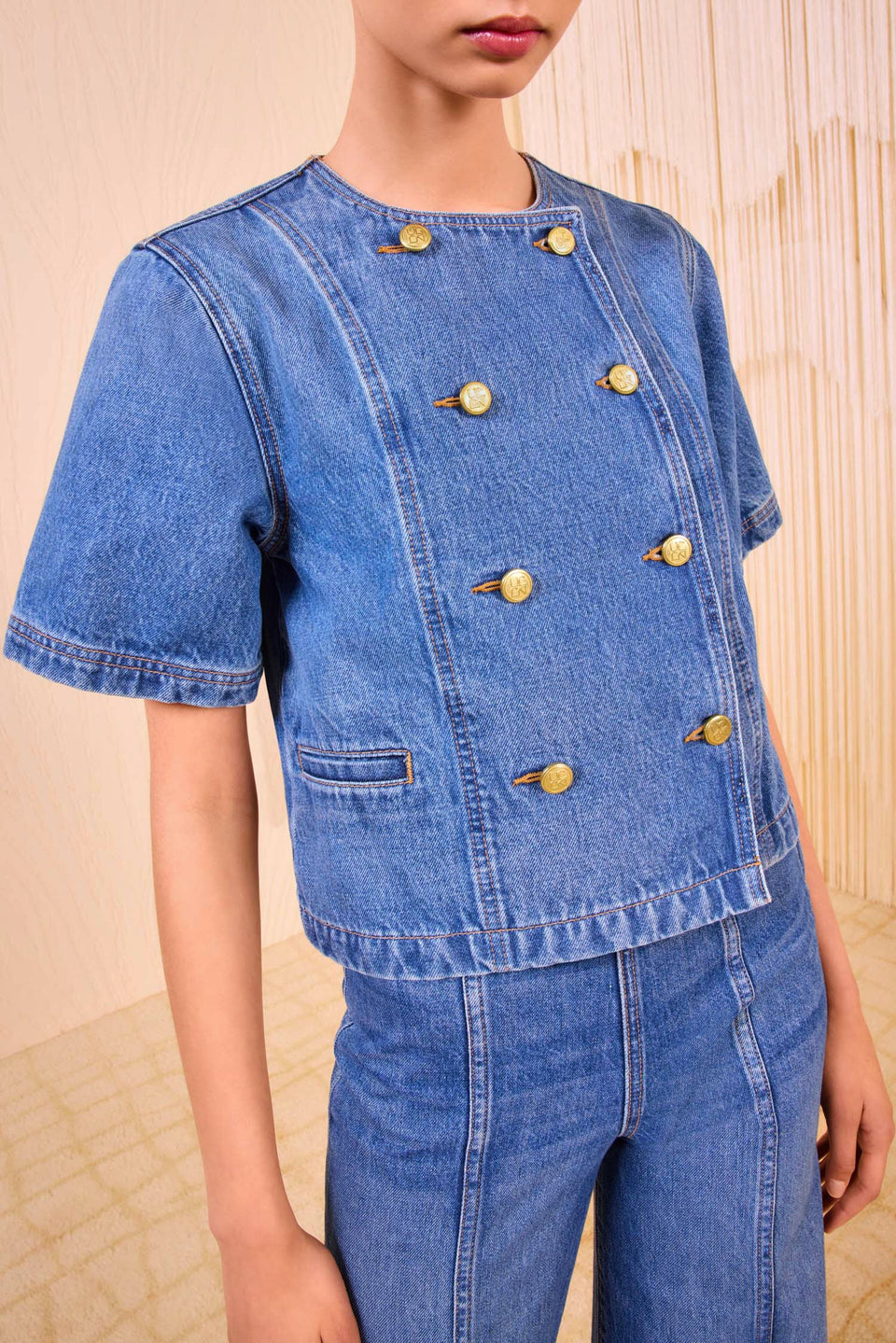The Serge Short Sleeve Jacket - Danube