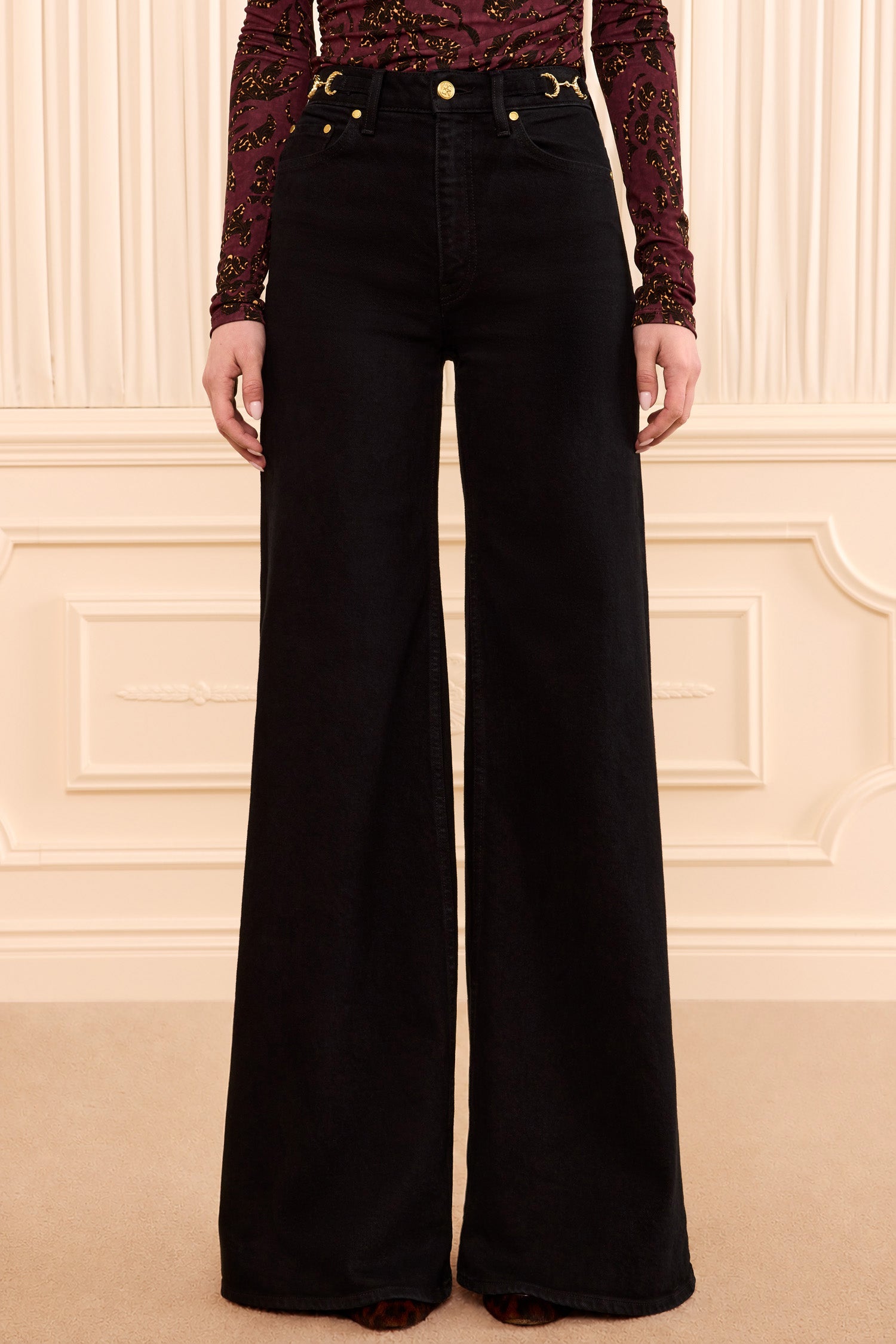 Ulla Johnson The Stretch Valory Flare Jean - Noir