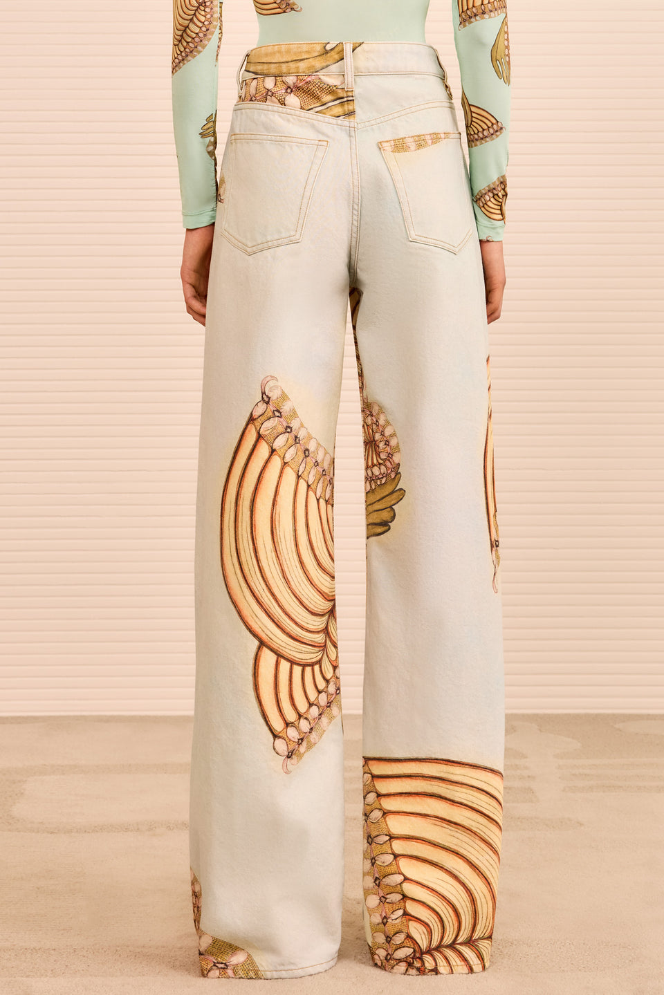 The Willow Wide Leg Jean - Water Blossoms