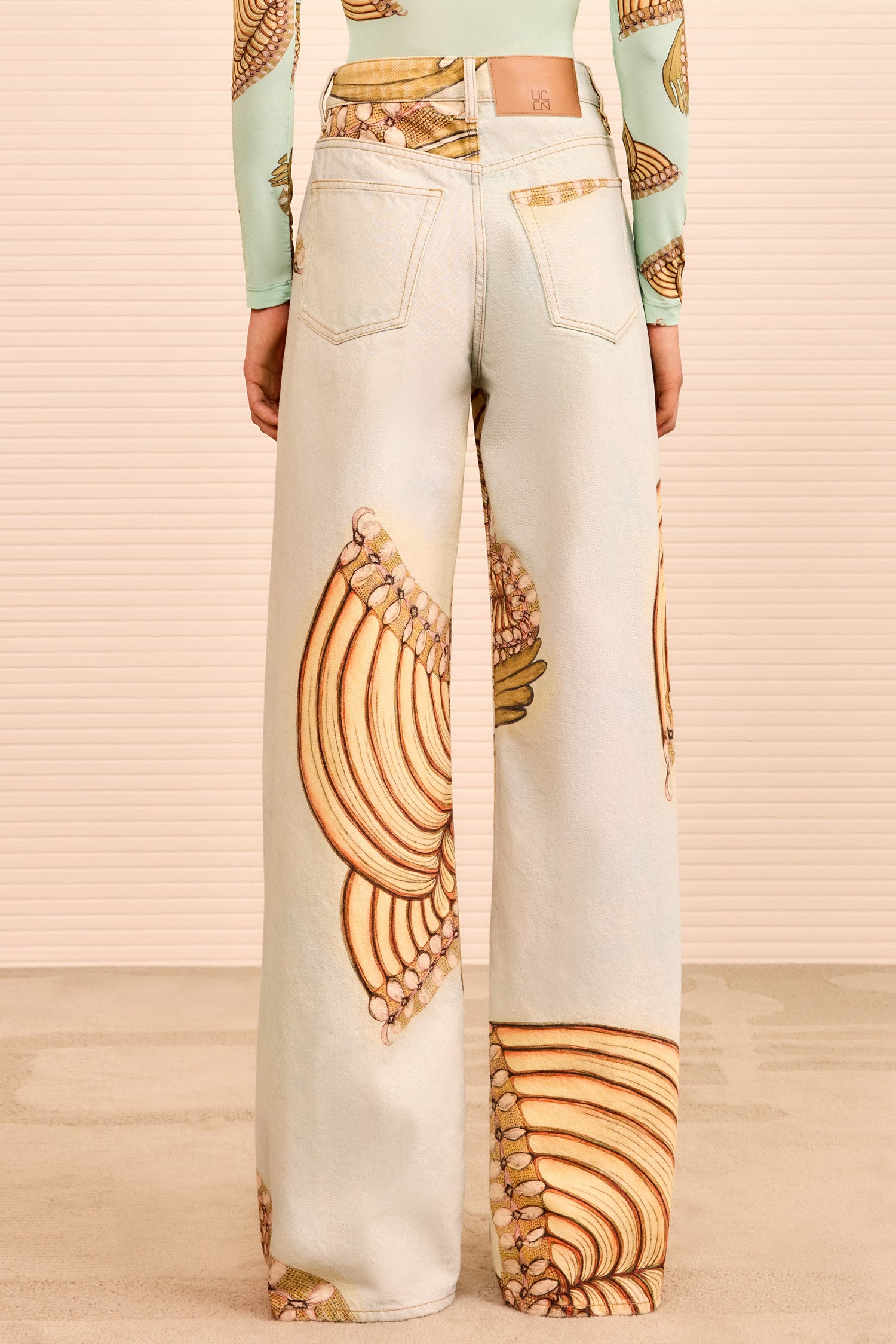 Ulla Johnson The Willow Wide Leg Jean - Water Blossoms