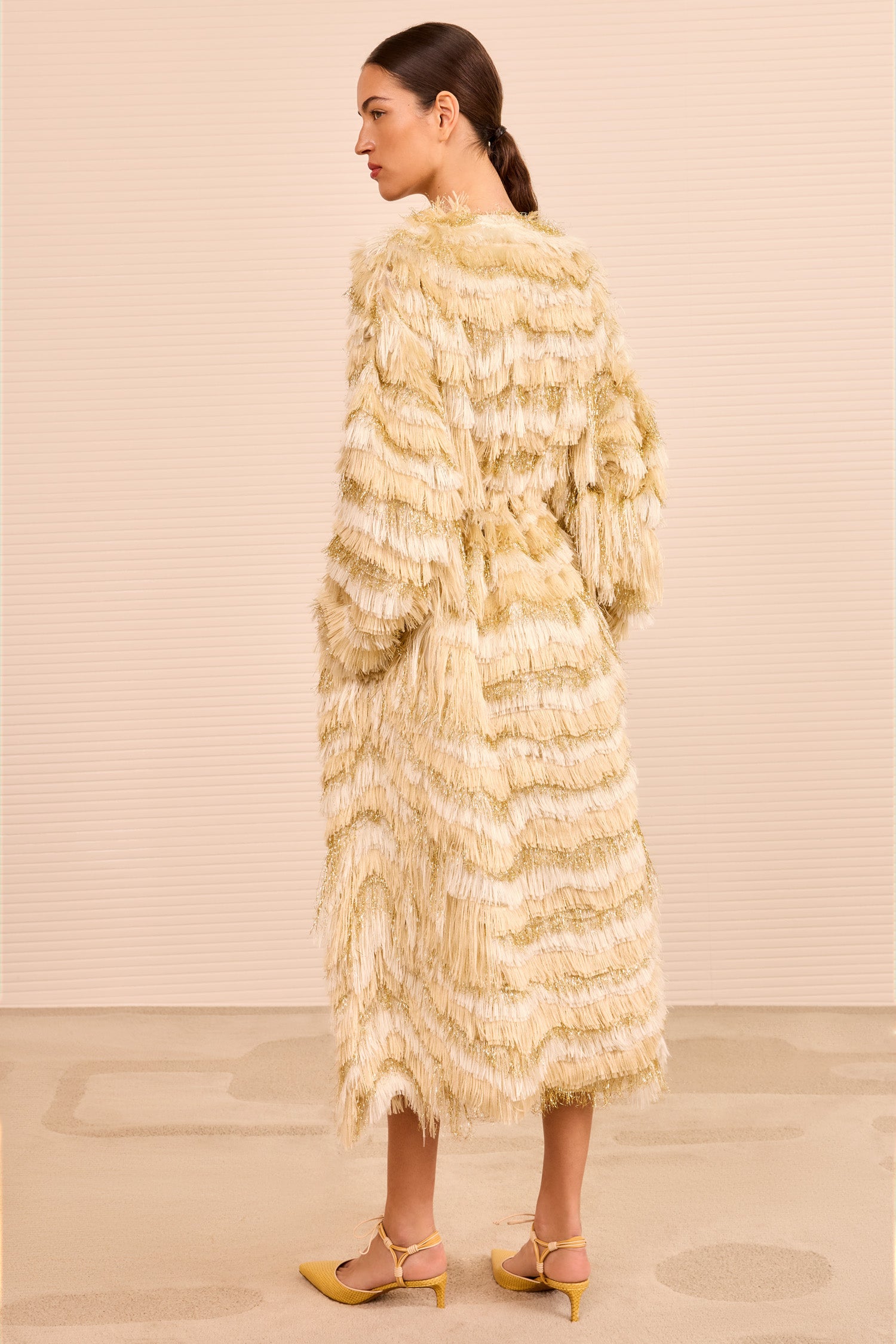Theo Fringe Coat - Dune