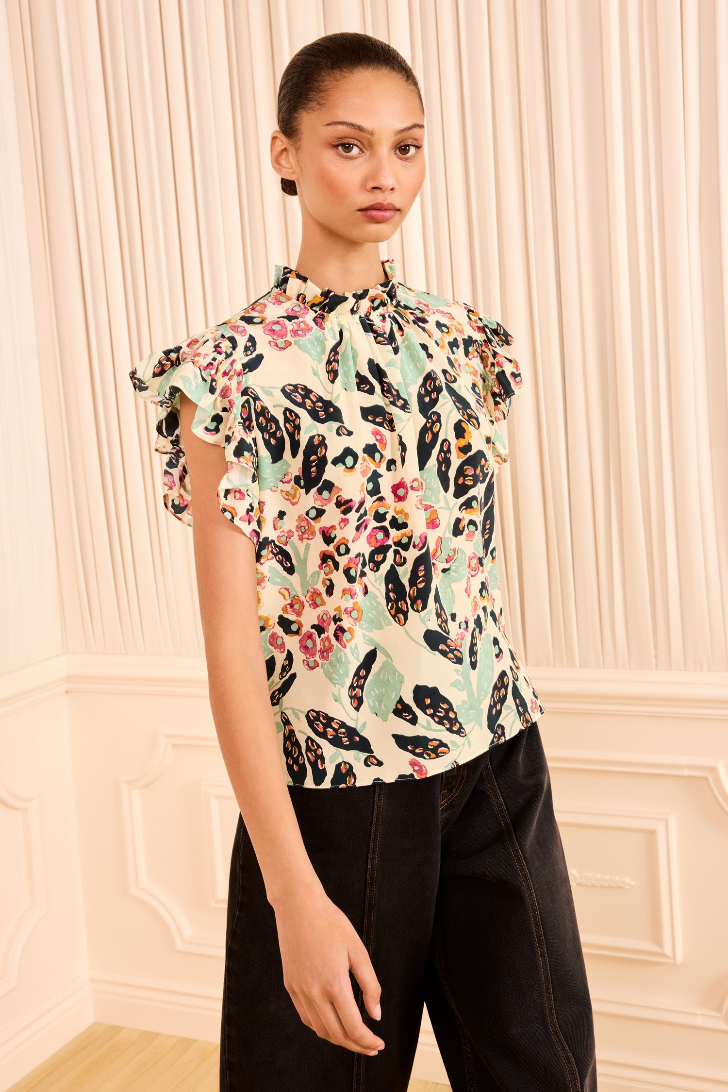Ulla Johnson Twyla Ruched Top - Calla Lily