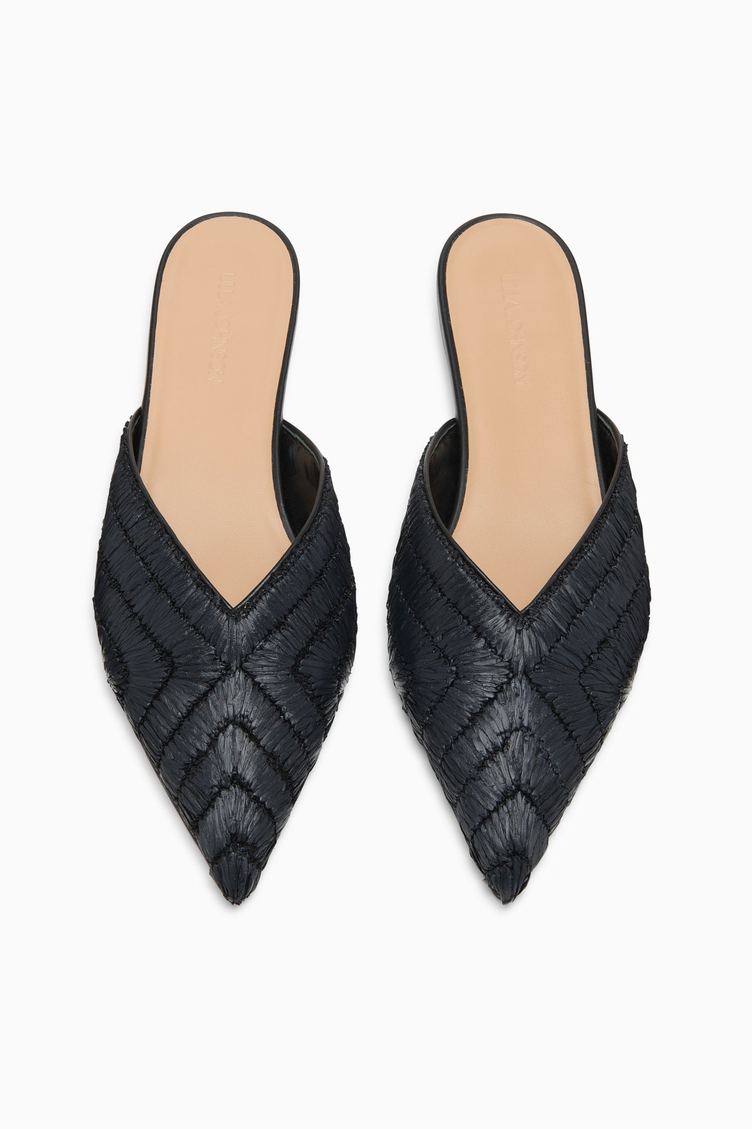 Aunika Mule - Noir Black Woven Raffia Mule - Ulla Johnson