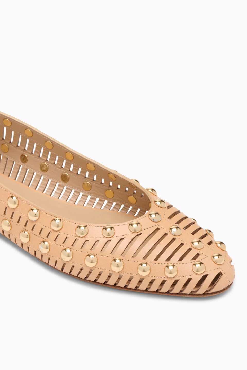 Bijou Studded Ballerina - Almond