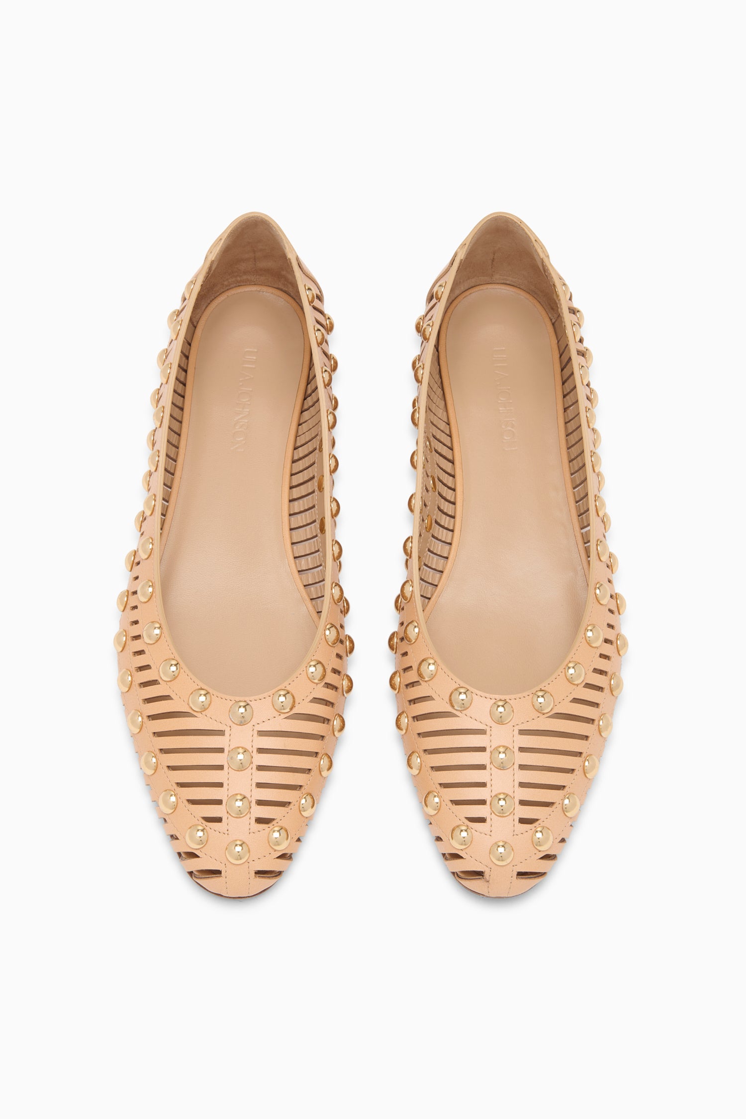 Bijou Studded Ballerina - Almond
