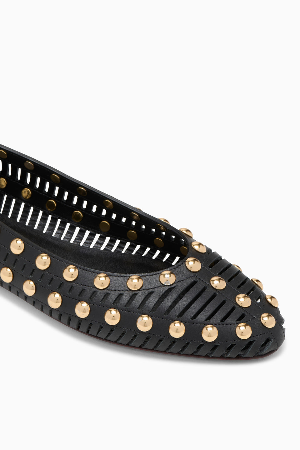 Bijou Studded Ballerina - Noir