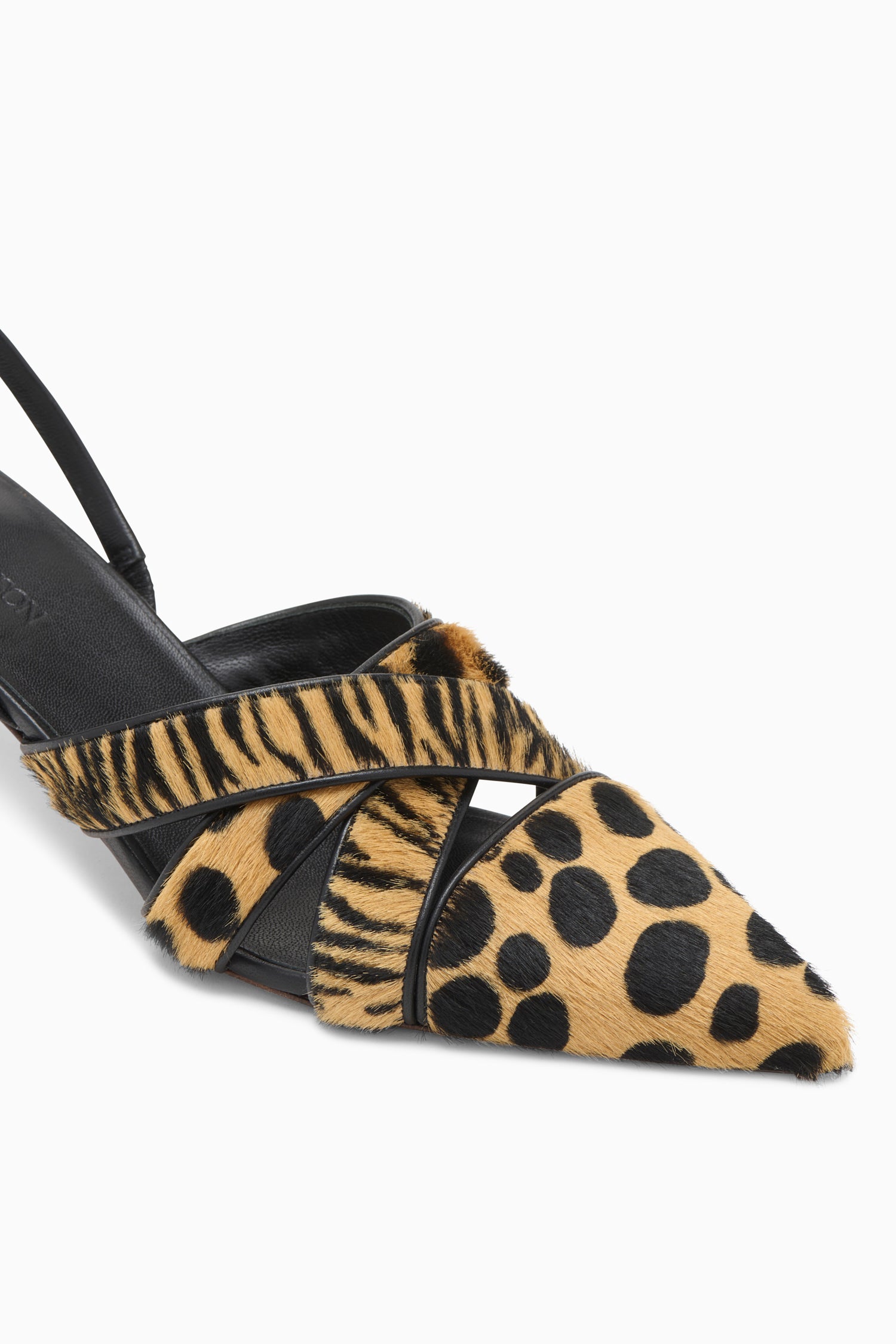 Ulla Johnson Tahlia Woven Kitten Heel - Animal Mixte